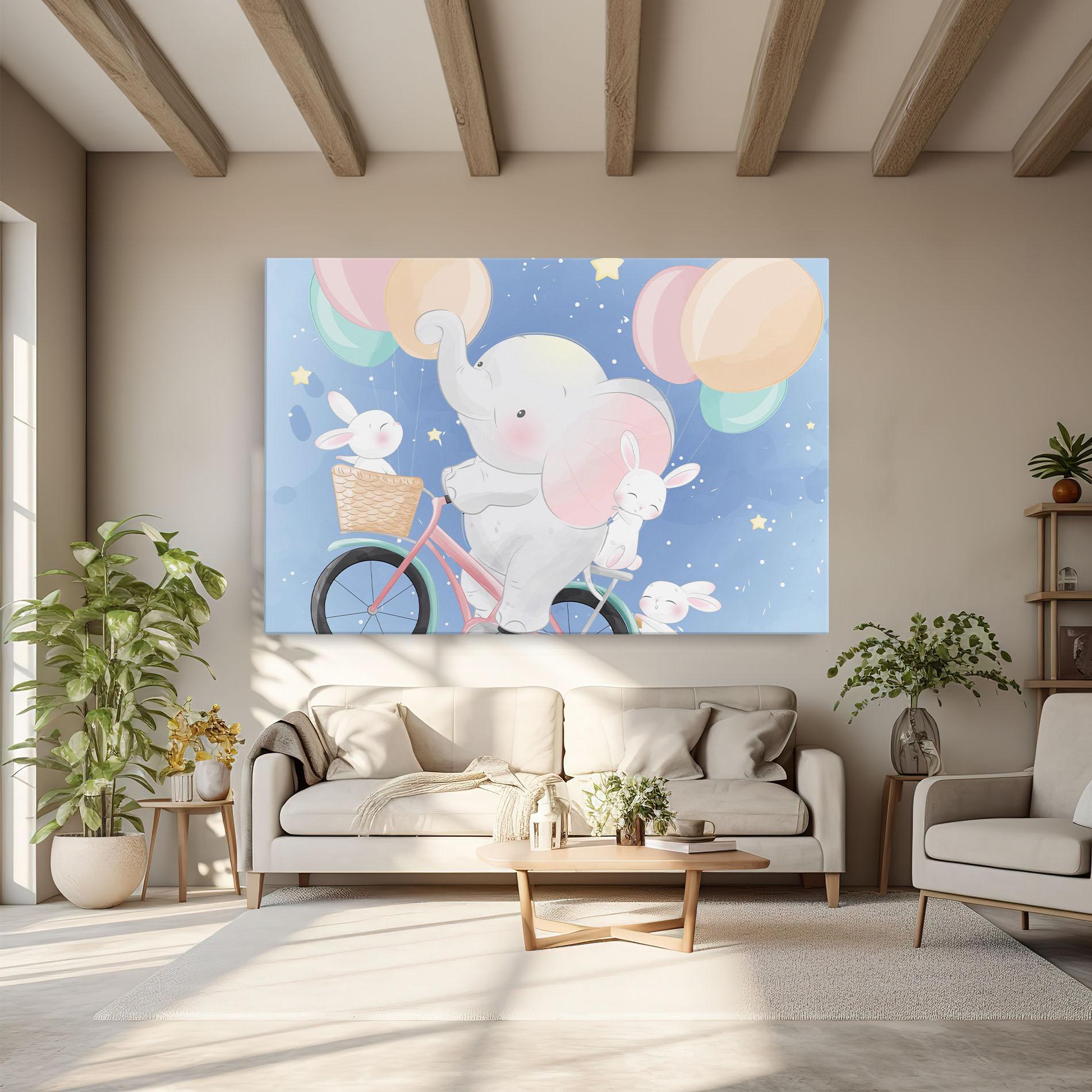 Tablou Canvas Bike Elephant mockup 6