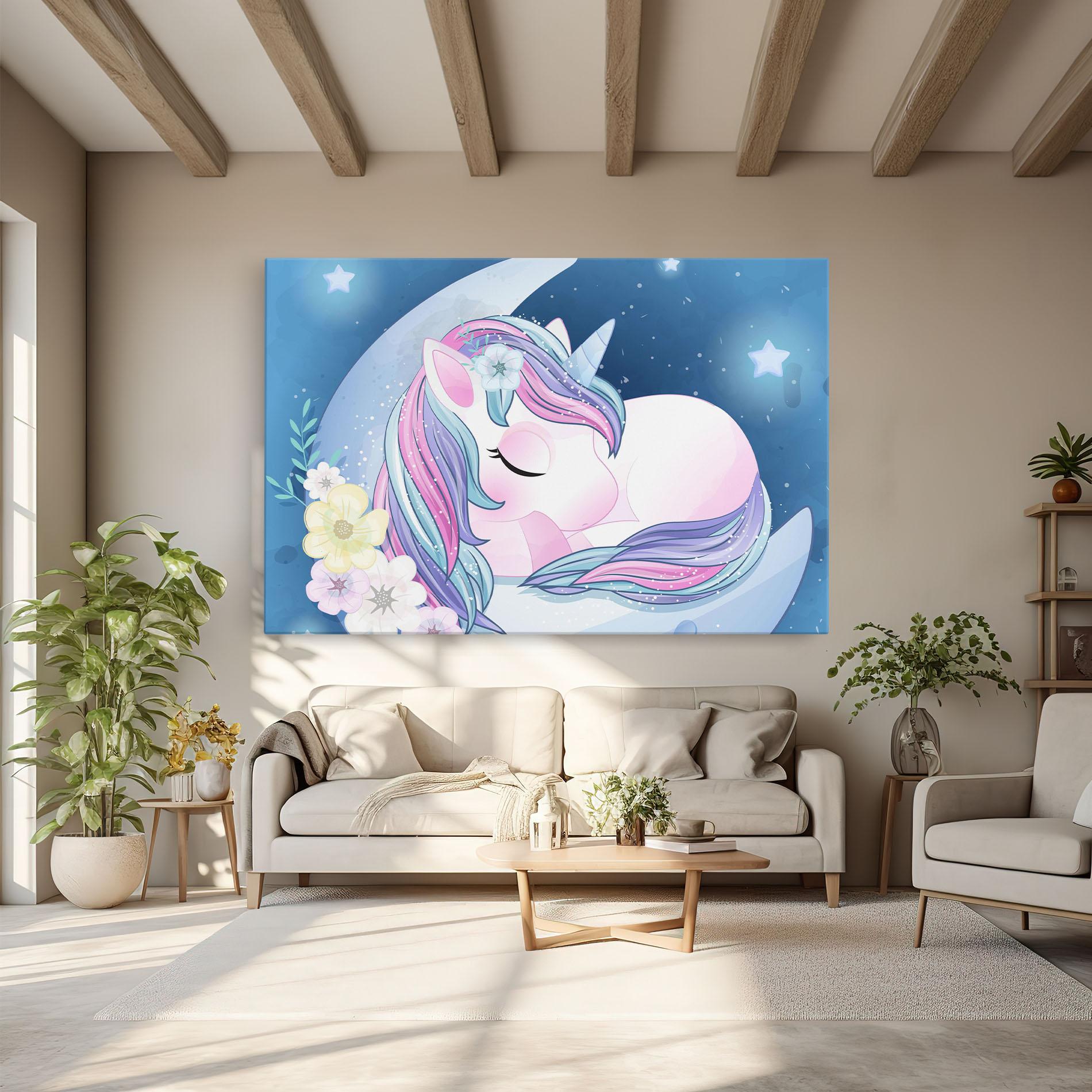 Tablou Canvas Moon Unicorn mockup 6