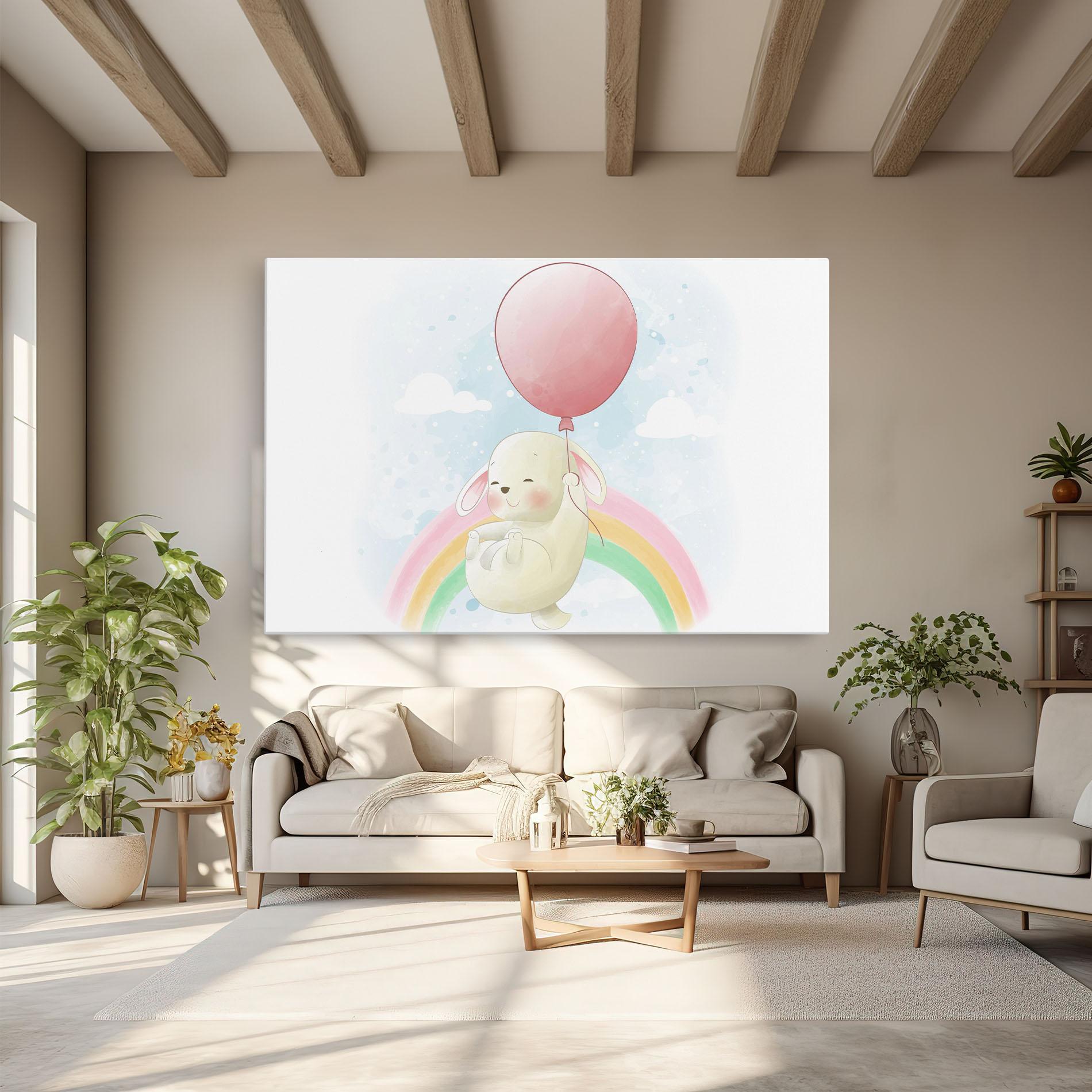 Tablou Canvas Rainbow Bunny Art mockup 6