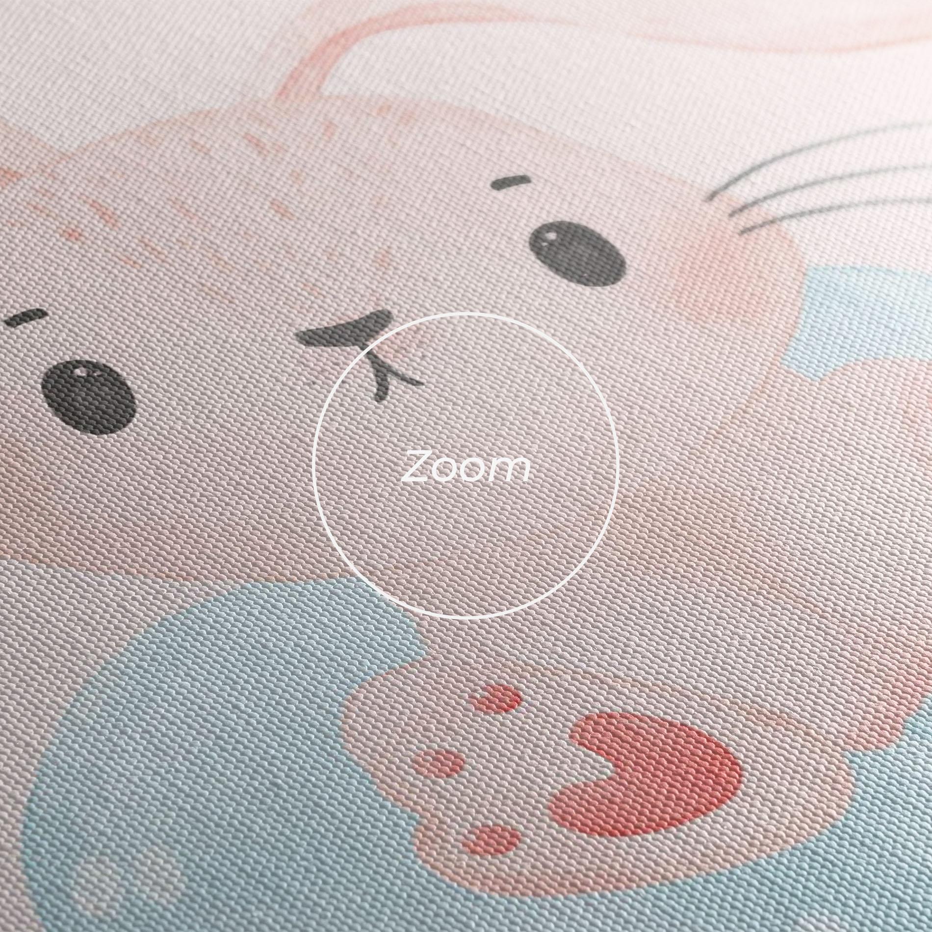 Tablou Canvas Cloud Pink Bunny mockup 3