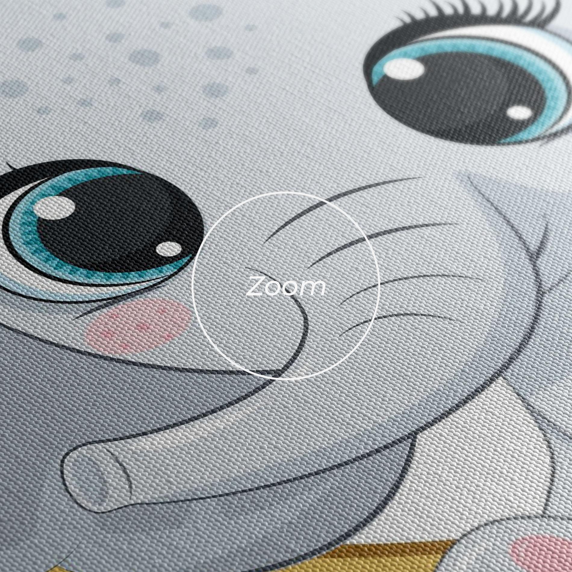 Tablou Canvas Cute Elephant Moon mockup 3