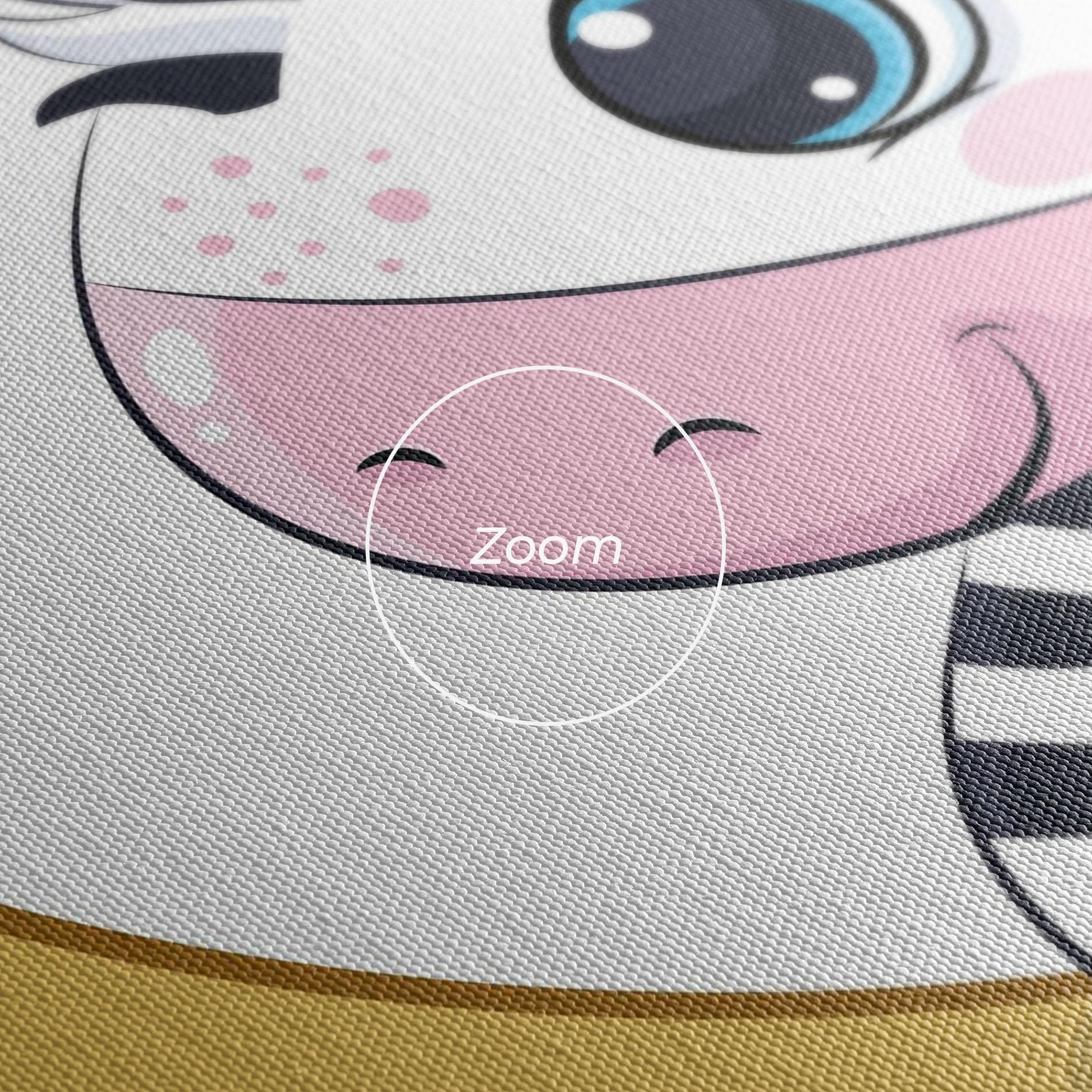 Tablou Canvas Cute Zebra Moon mockup 3