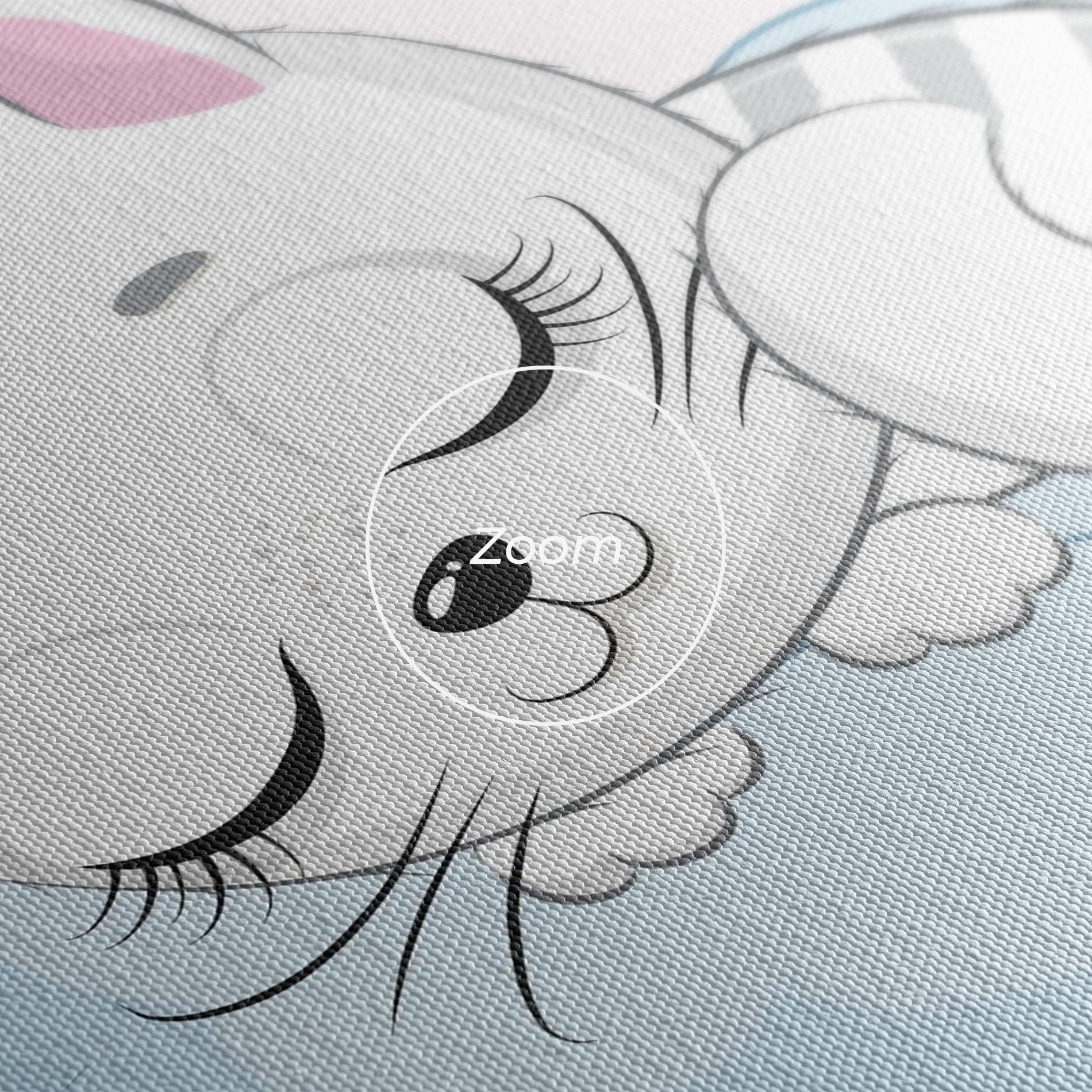 Tablou Canvas Moon Cat Sleeping mockup 3