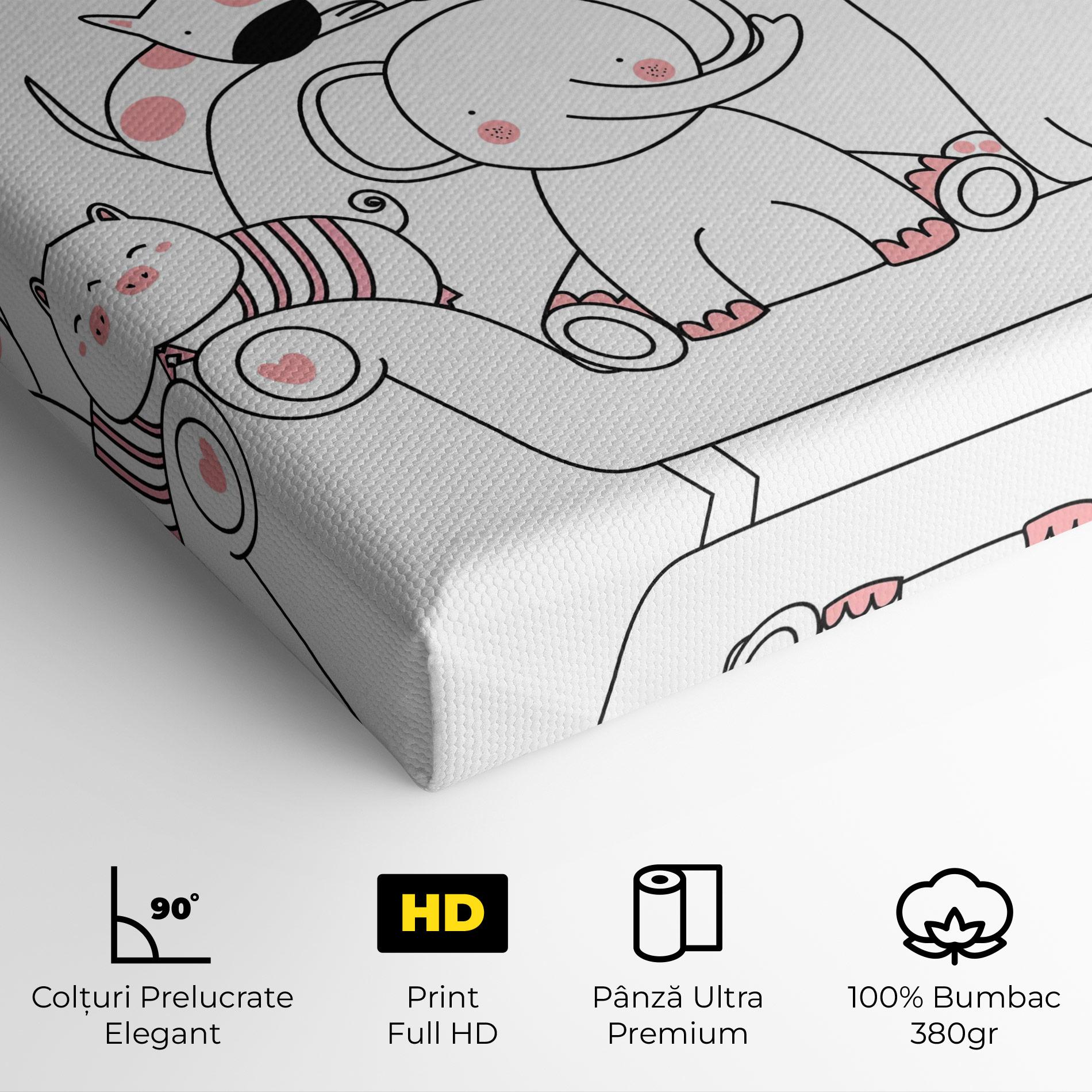 Tablou Canvas Be Happy Animals mockup 4