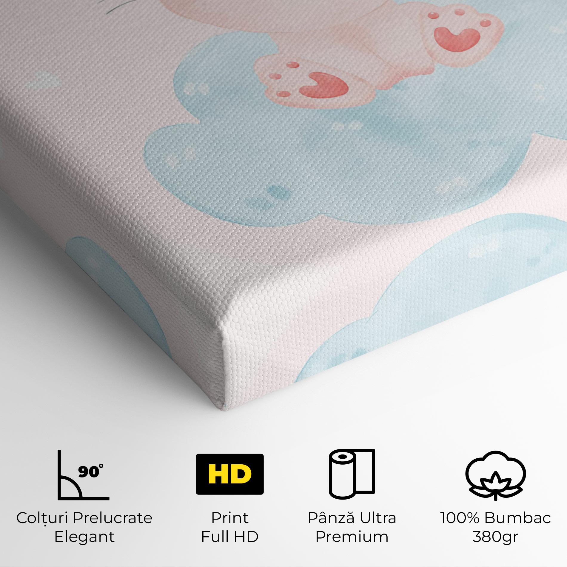 Tablou Canvas Cloud Pink Bunny mockup 4