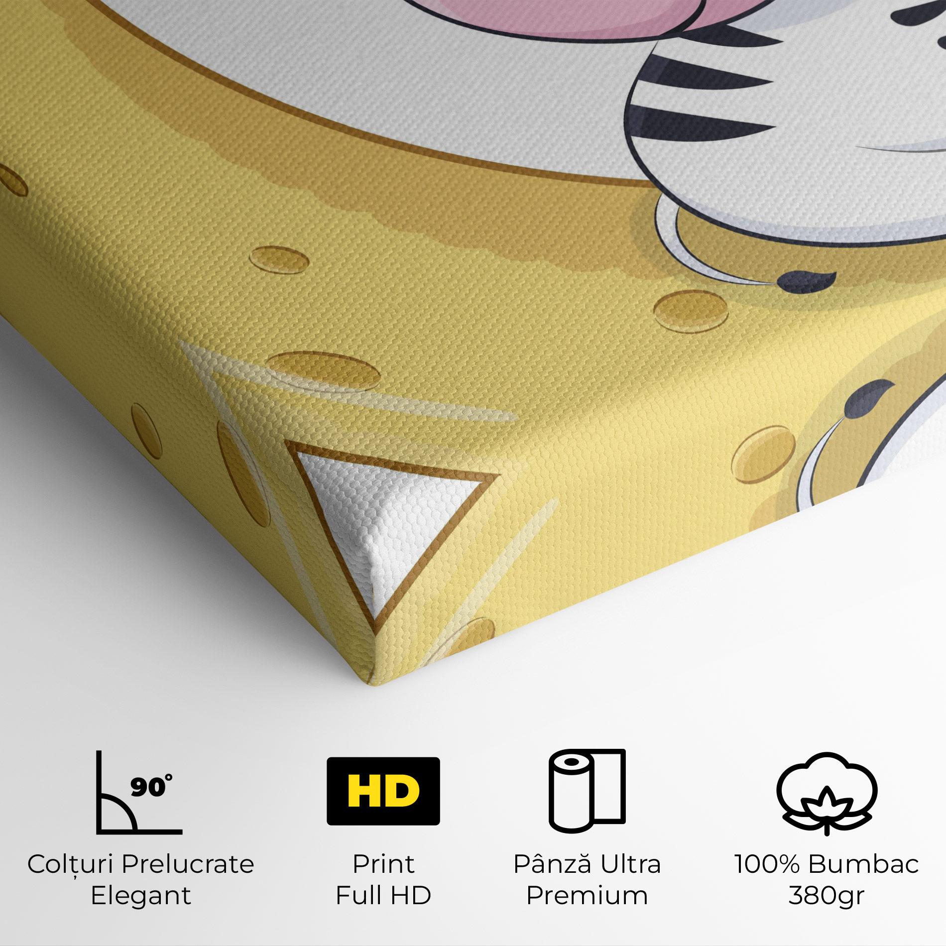 Tablou Canvas Cute Zebra Moon mockup 4