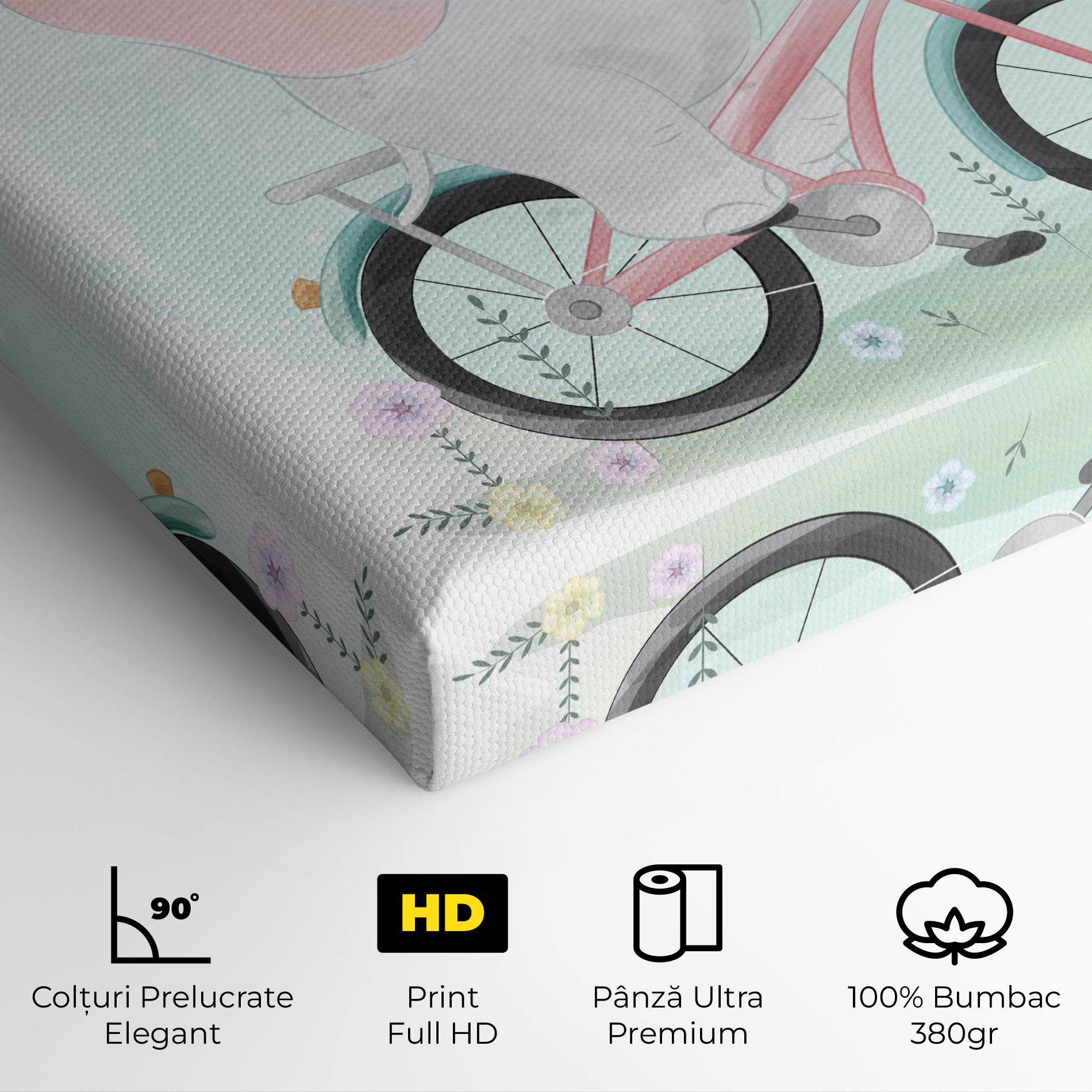 Tablou Canvas Elephant Bike mockup 4