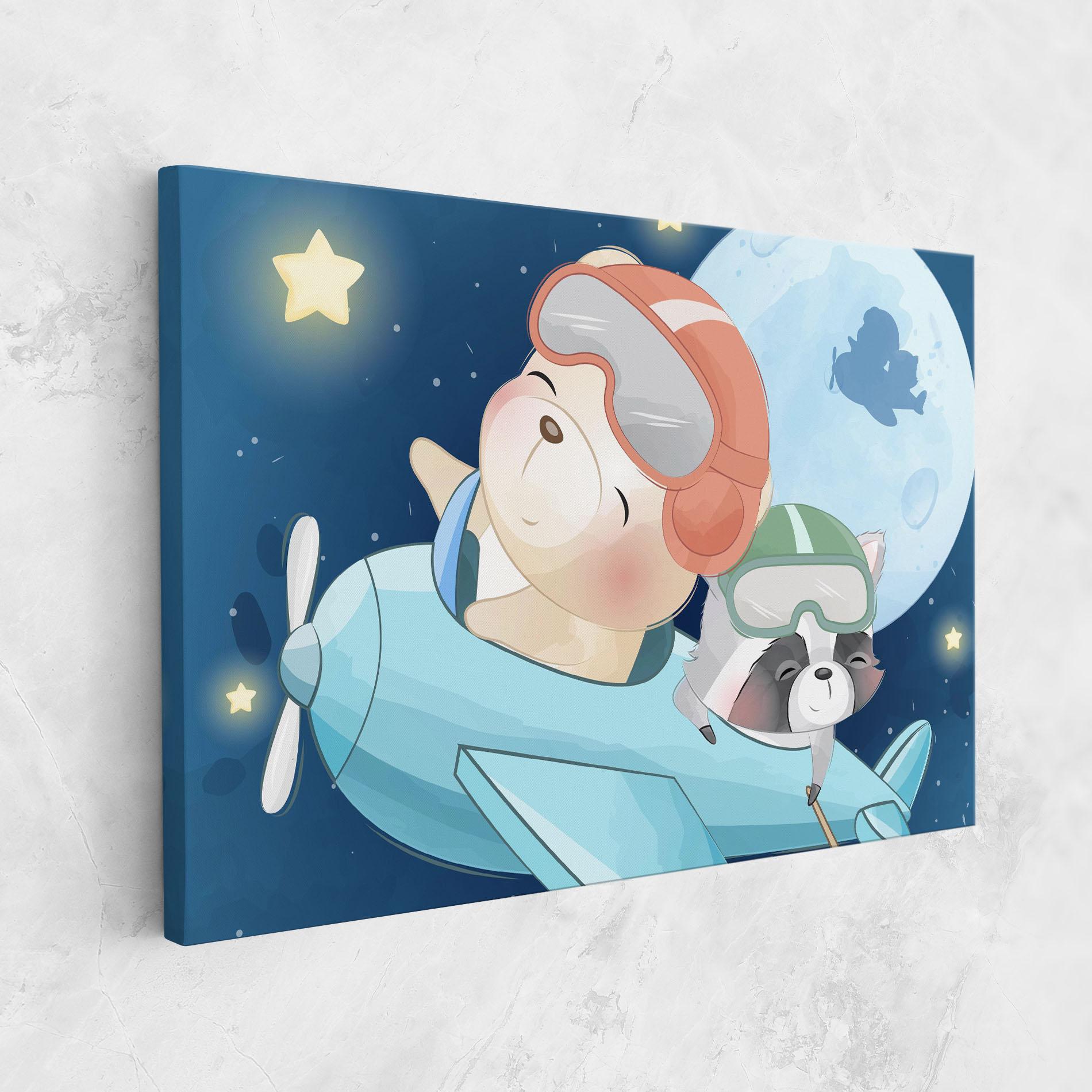Tablou Canvas Bear Flying Star mockup 1