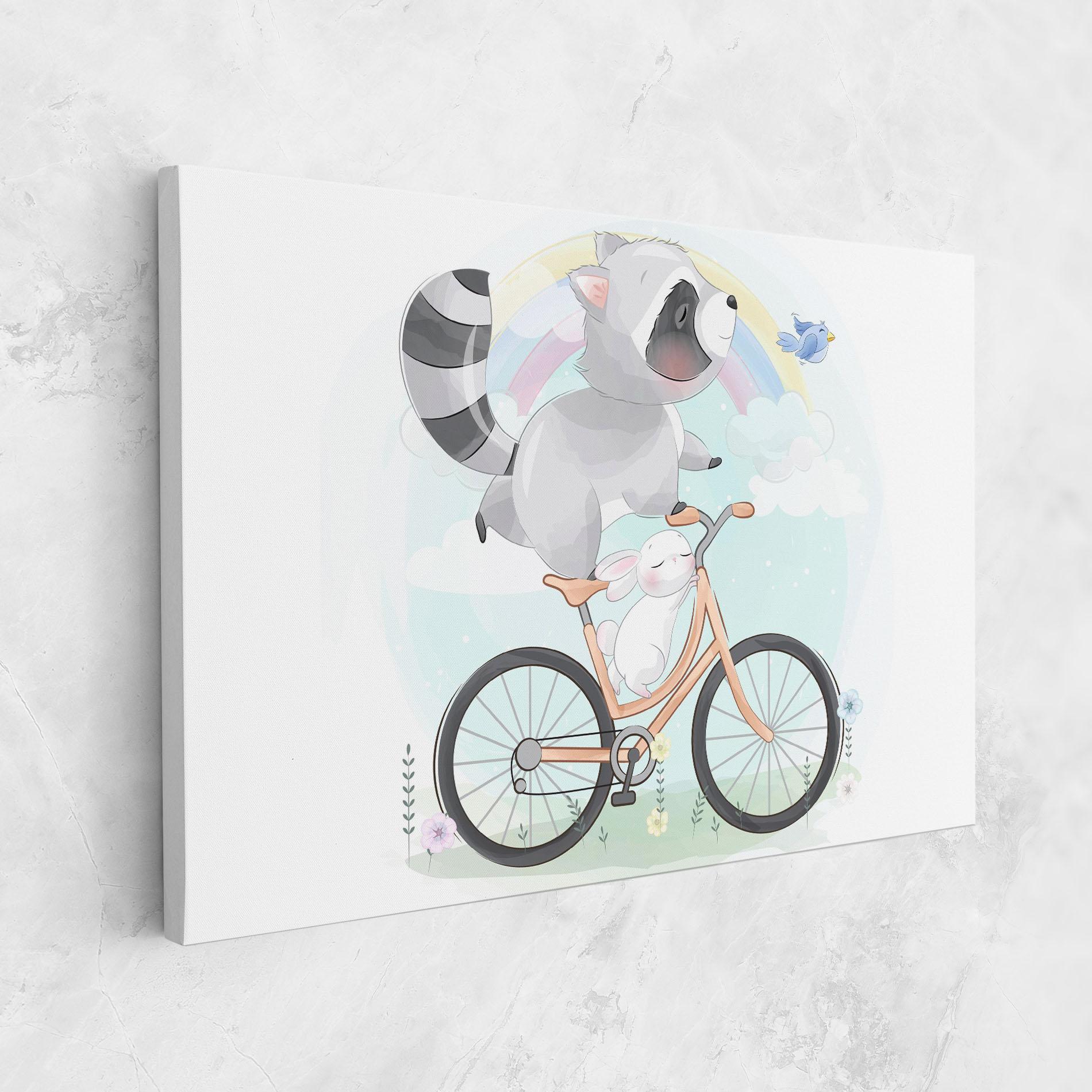 Tablou Canvas Bike Ride Animal mockup 1
