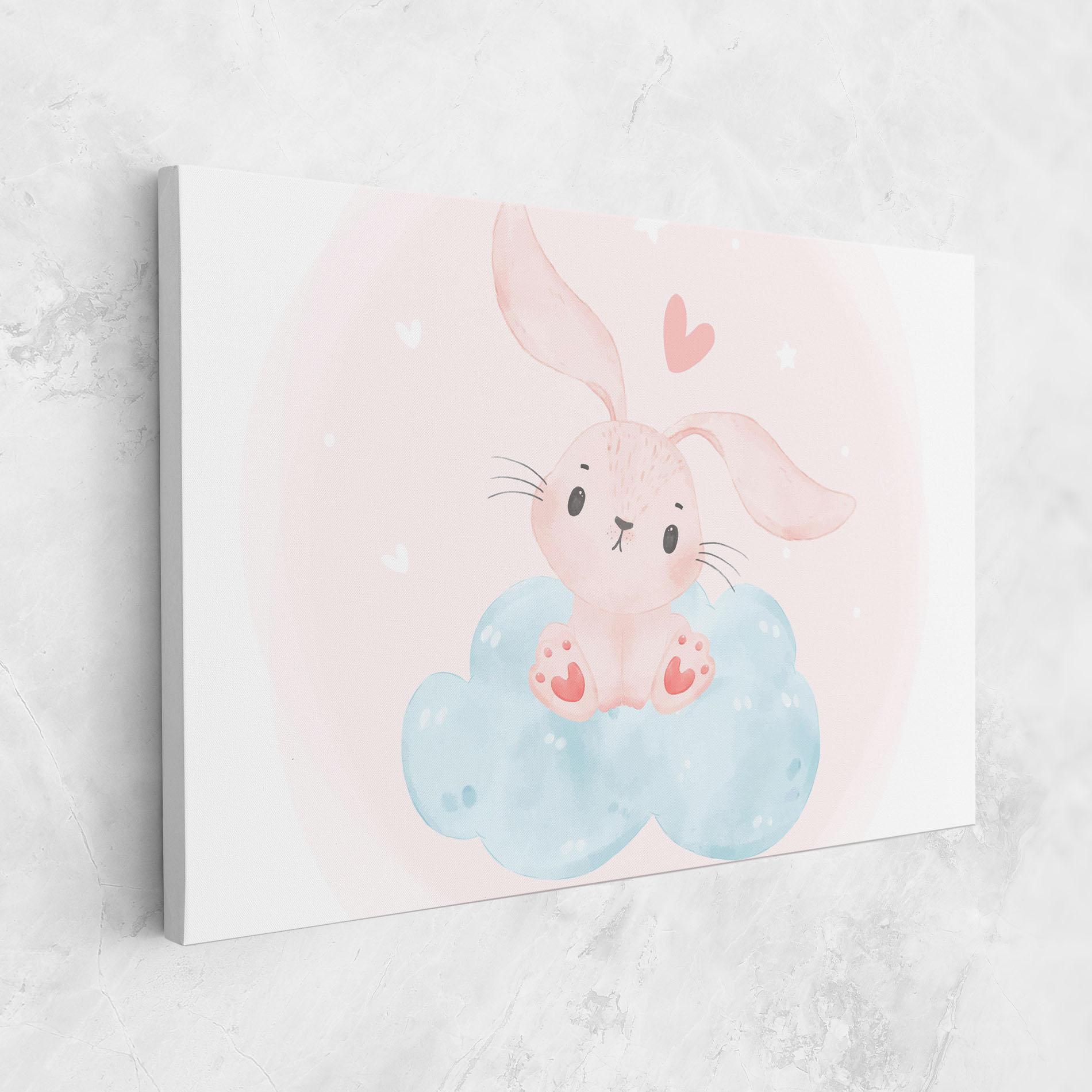Tablou Canvas Cloud Pink Bunny mockup 1