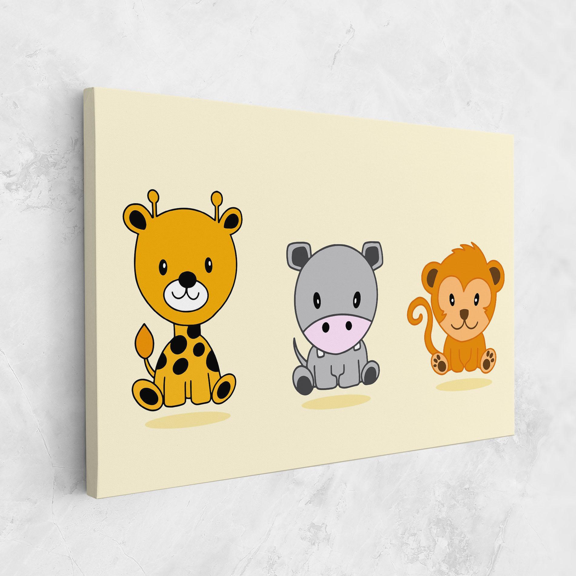 Tablou Canvas Cream Animals mockup 1