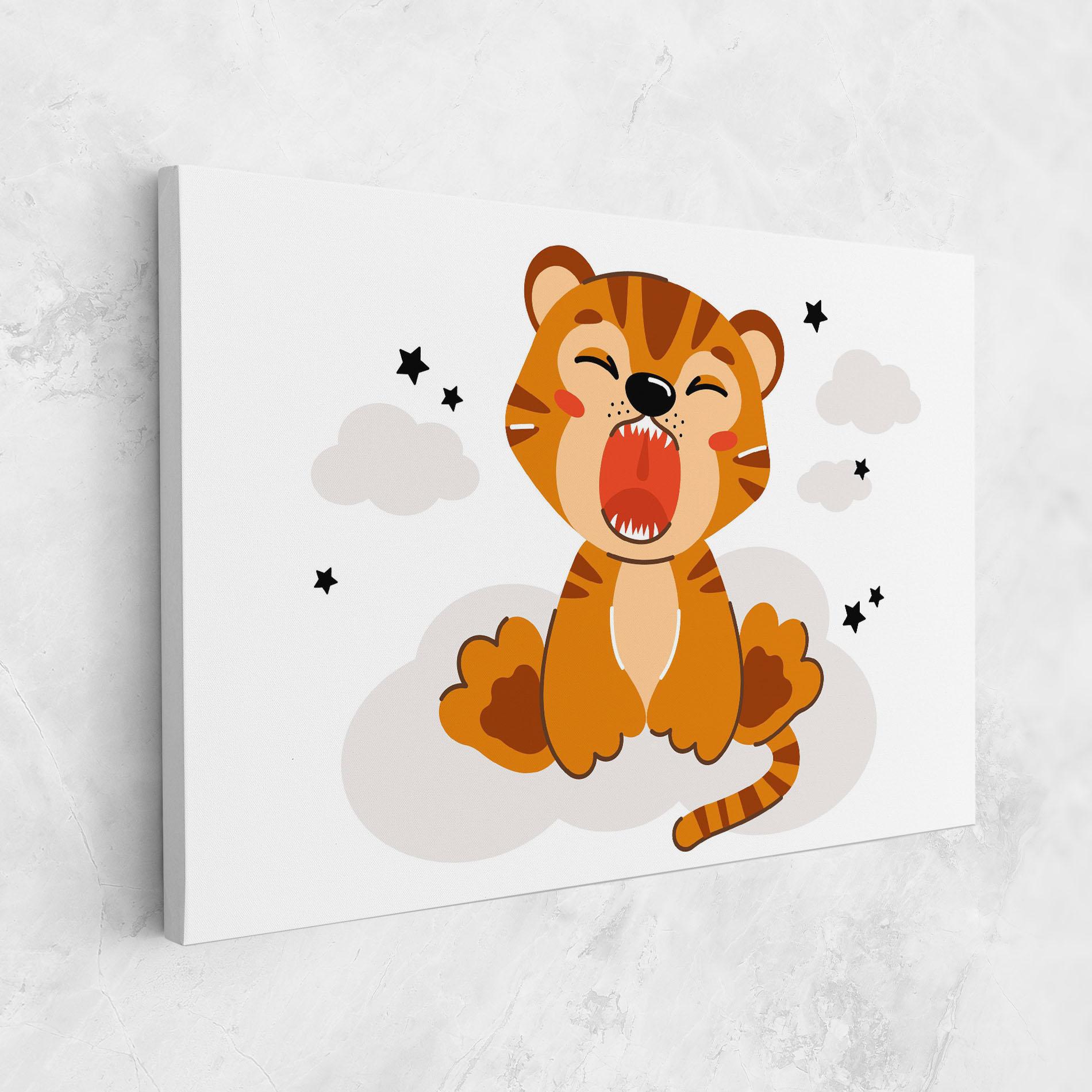 Tablou Canvas Cute Sleepy Tiger mockup 1