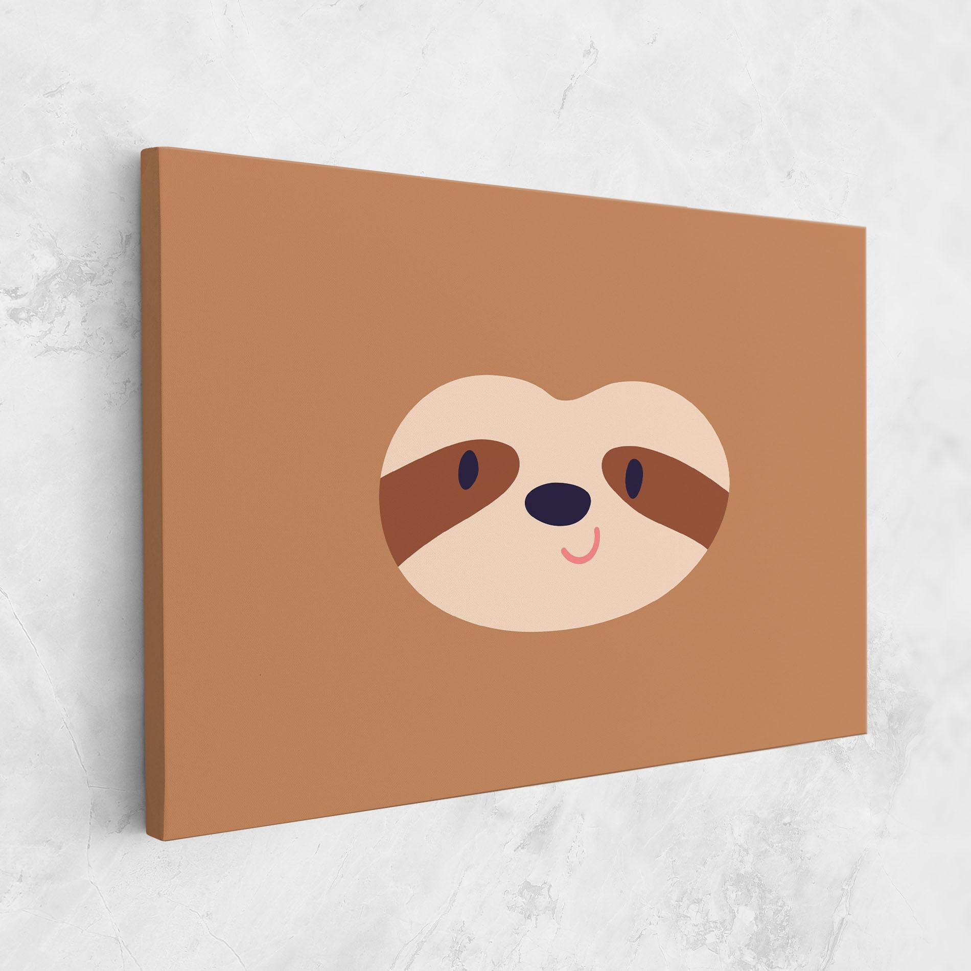 Tablou Canvas Sloth Face Portrait mockup 1