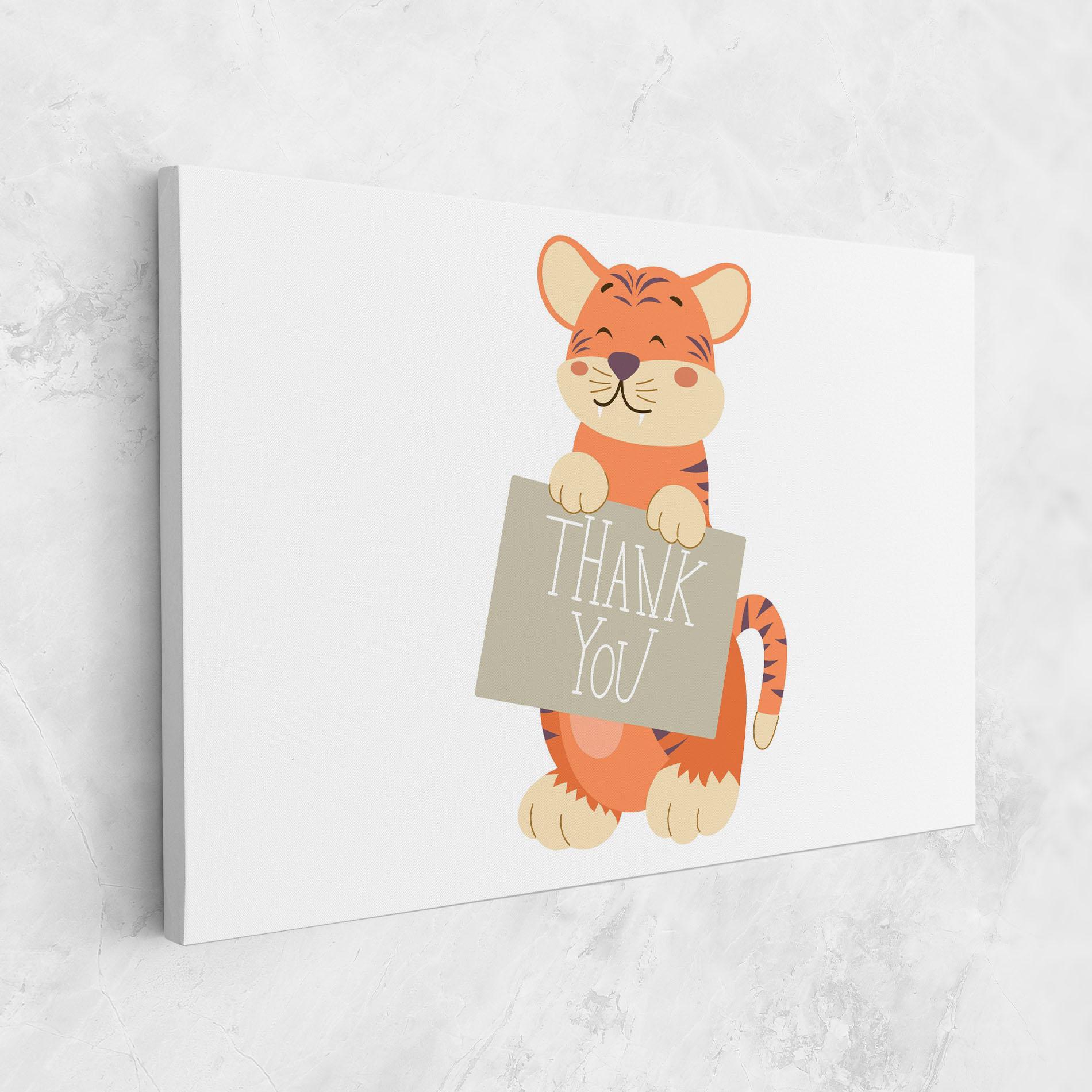 Tablou Canvas Tiger Thank U mockup 1