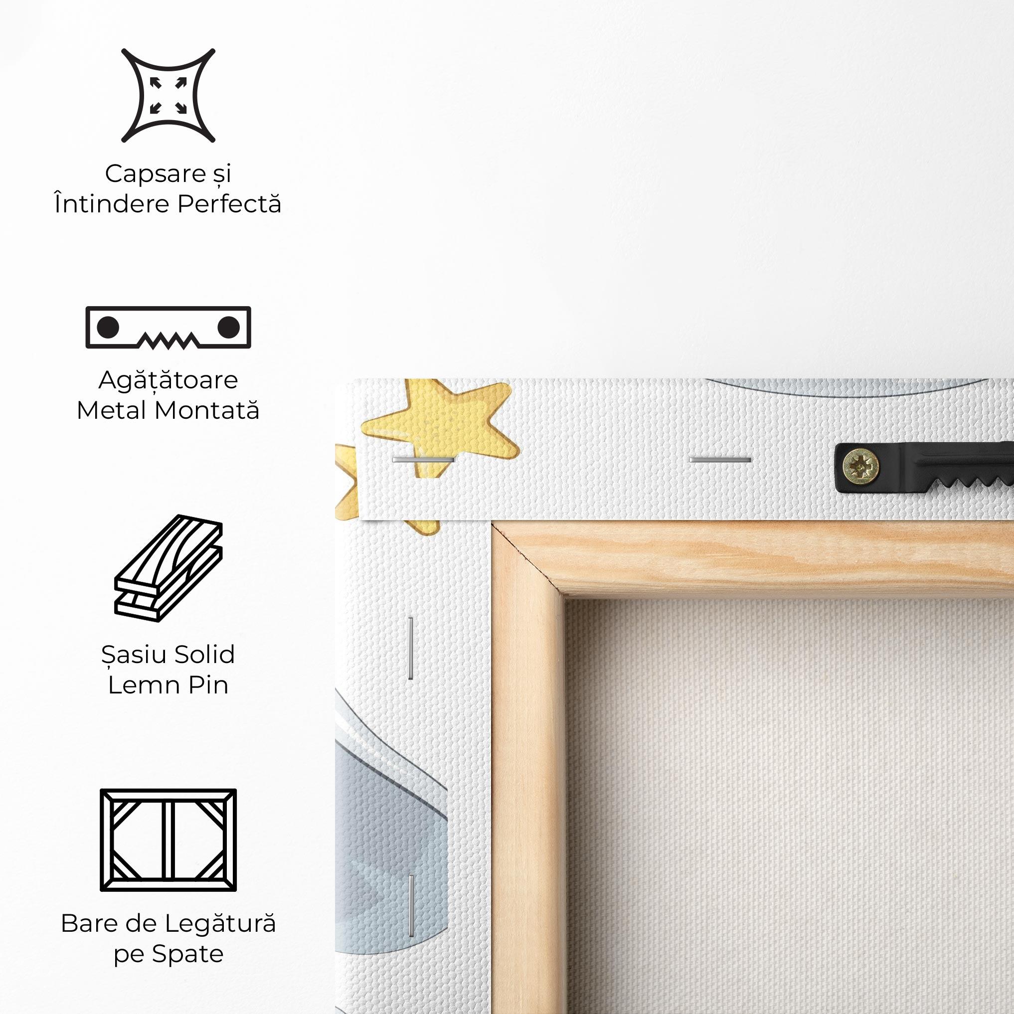 Tablou Canvas Cute Elephant Moon mockup 5