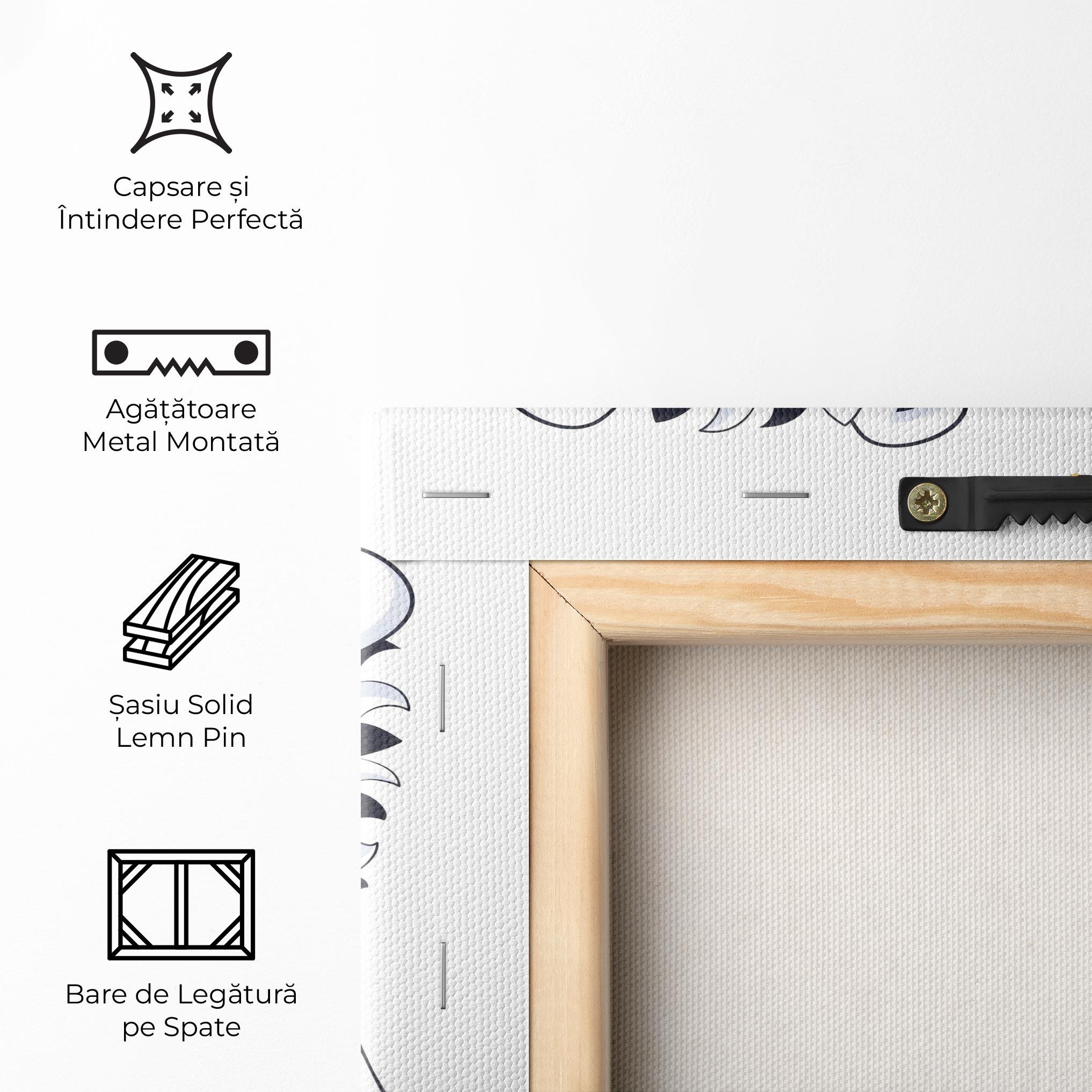 Tablou Canvas Cute Zebra Moon mockup 5