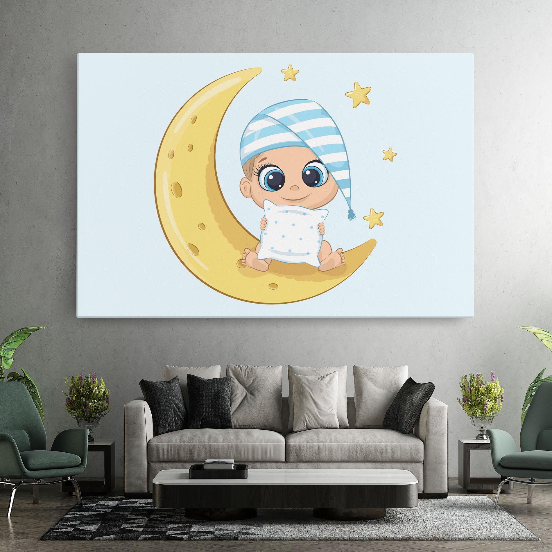 Tablou Canvas Baby On Moon mockup 7