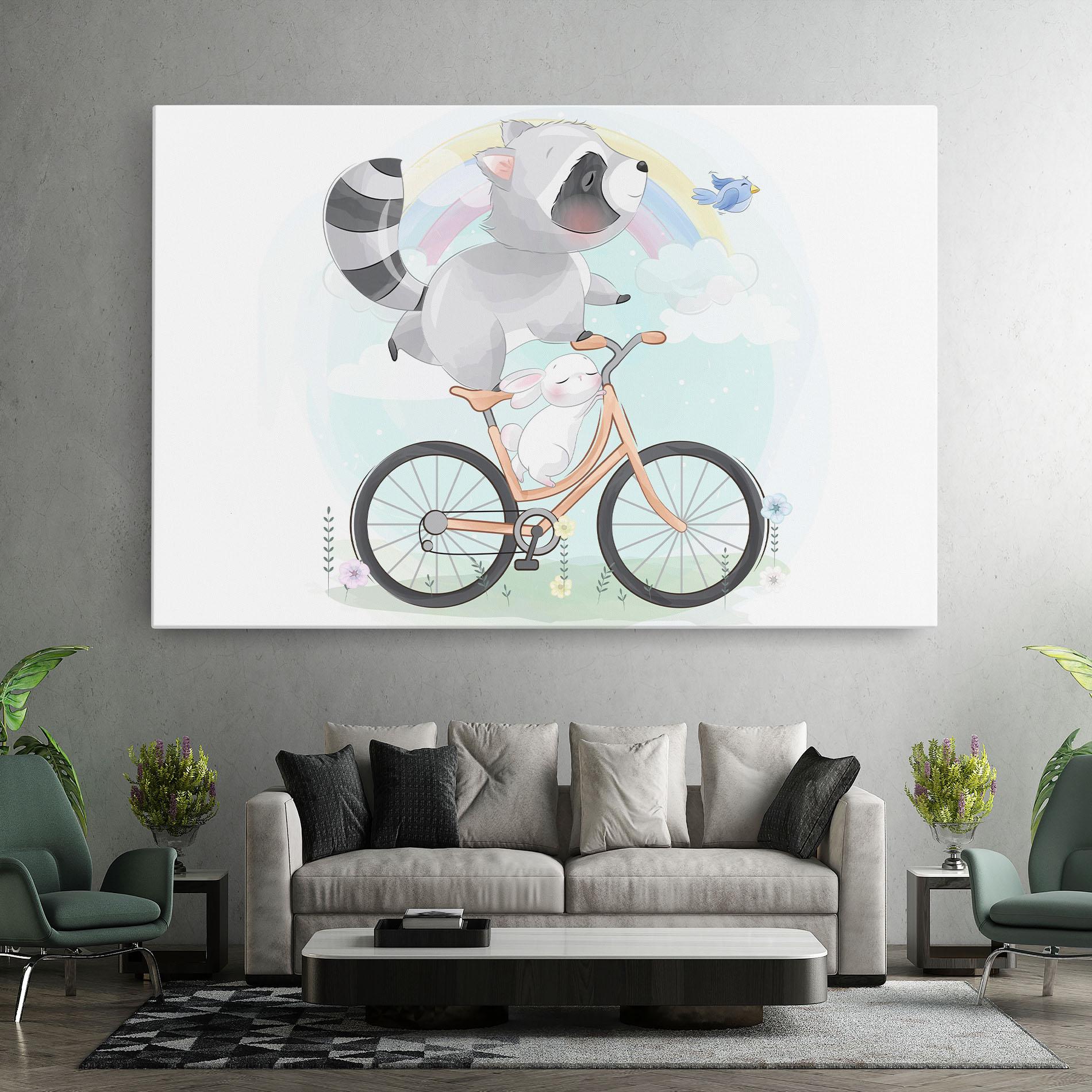 Tablou Canvas Bike Ride Animal mockup 7