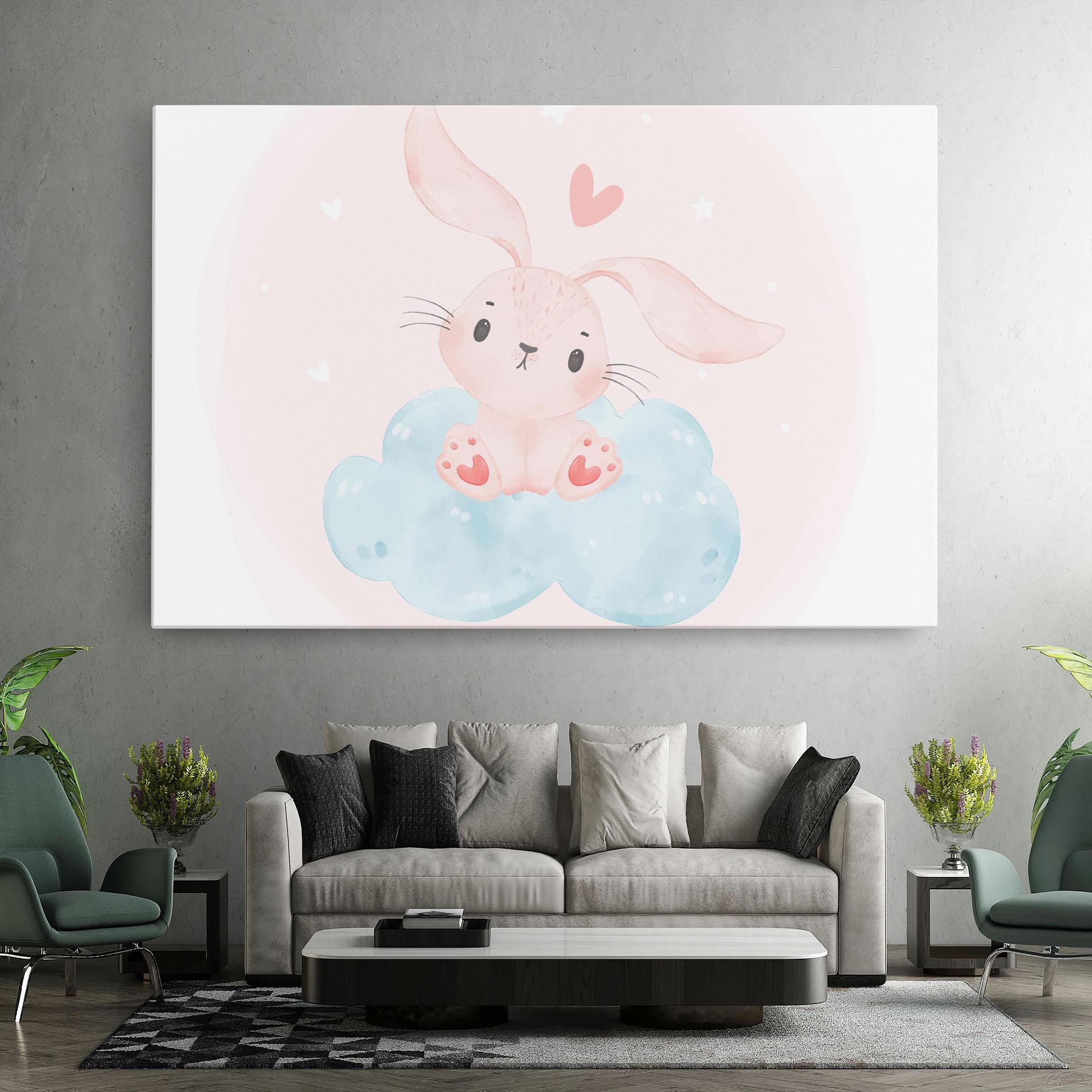 Tablou Canvas Cloud Pink Bunny mockup 7