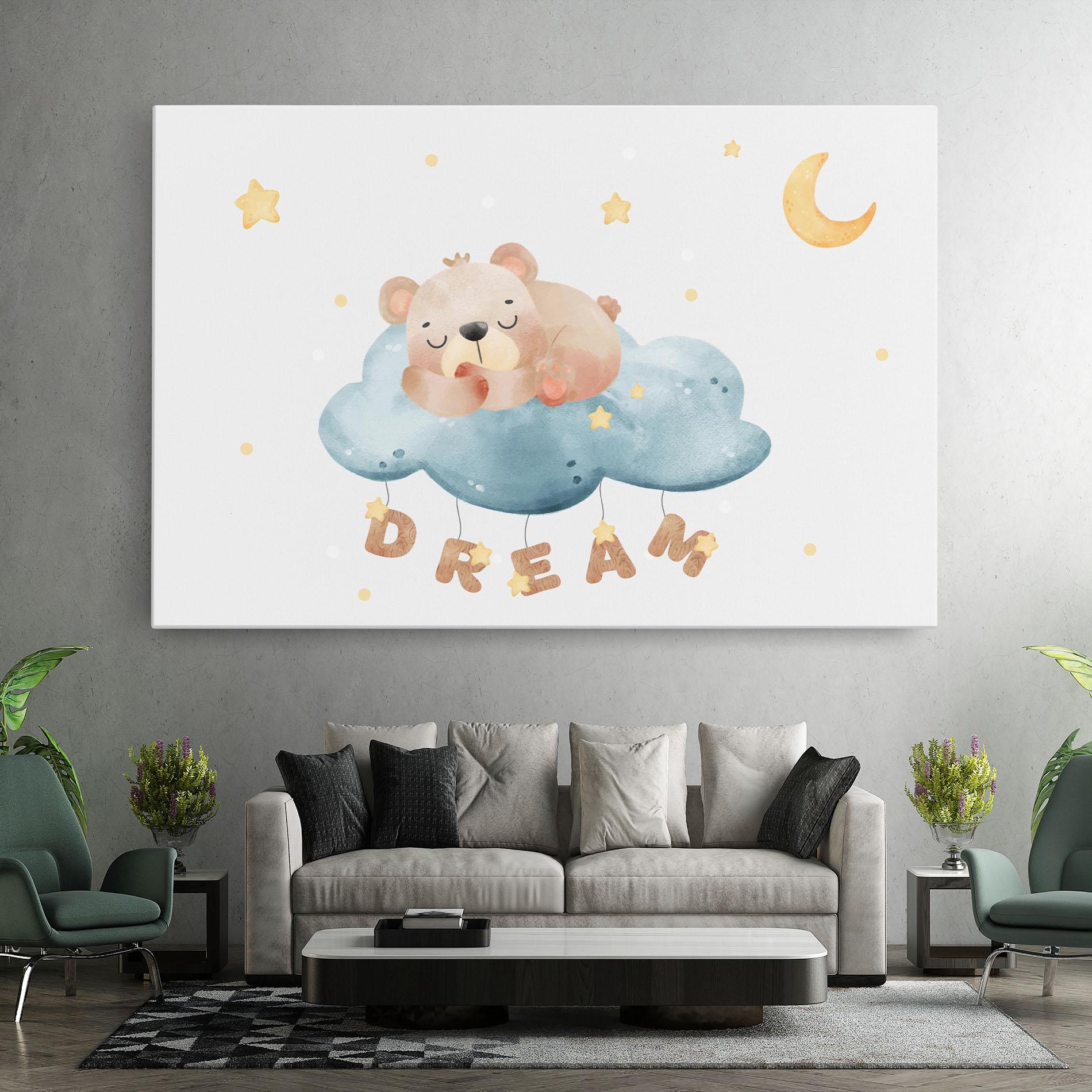 Tablou Canvas Dream Sleepy Bear mockup 7