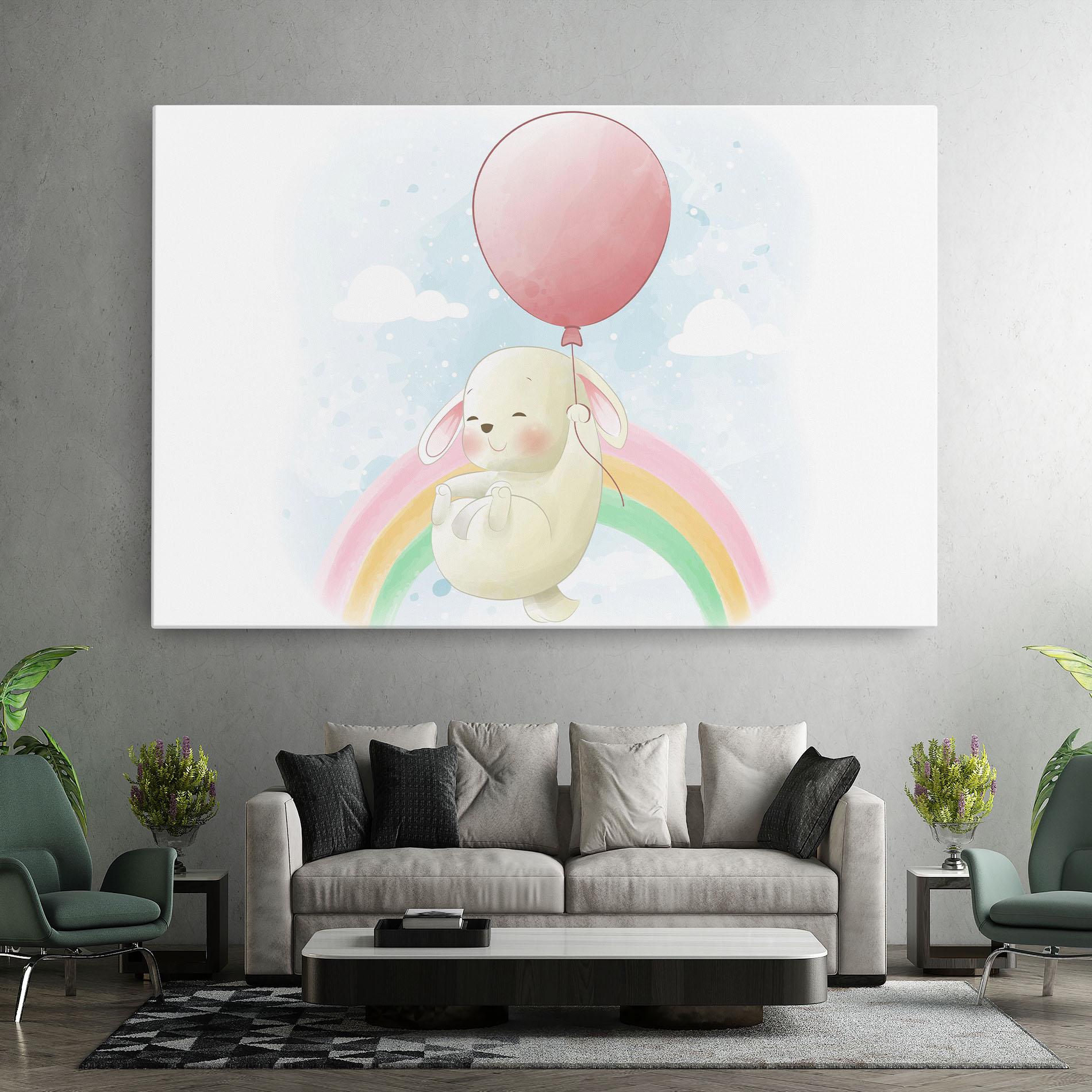 Tablou Canvas Rainbow Bunny Art mockup 7