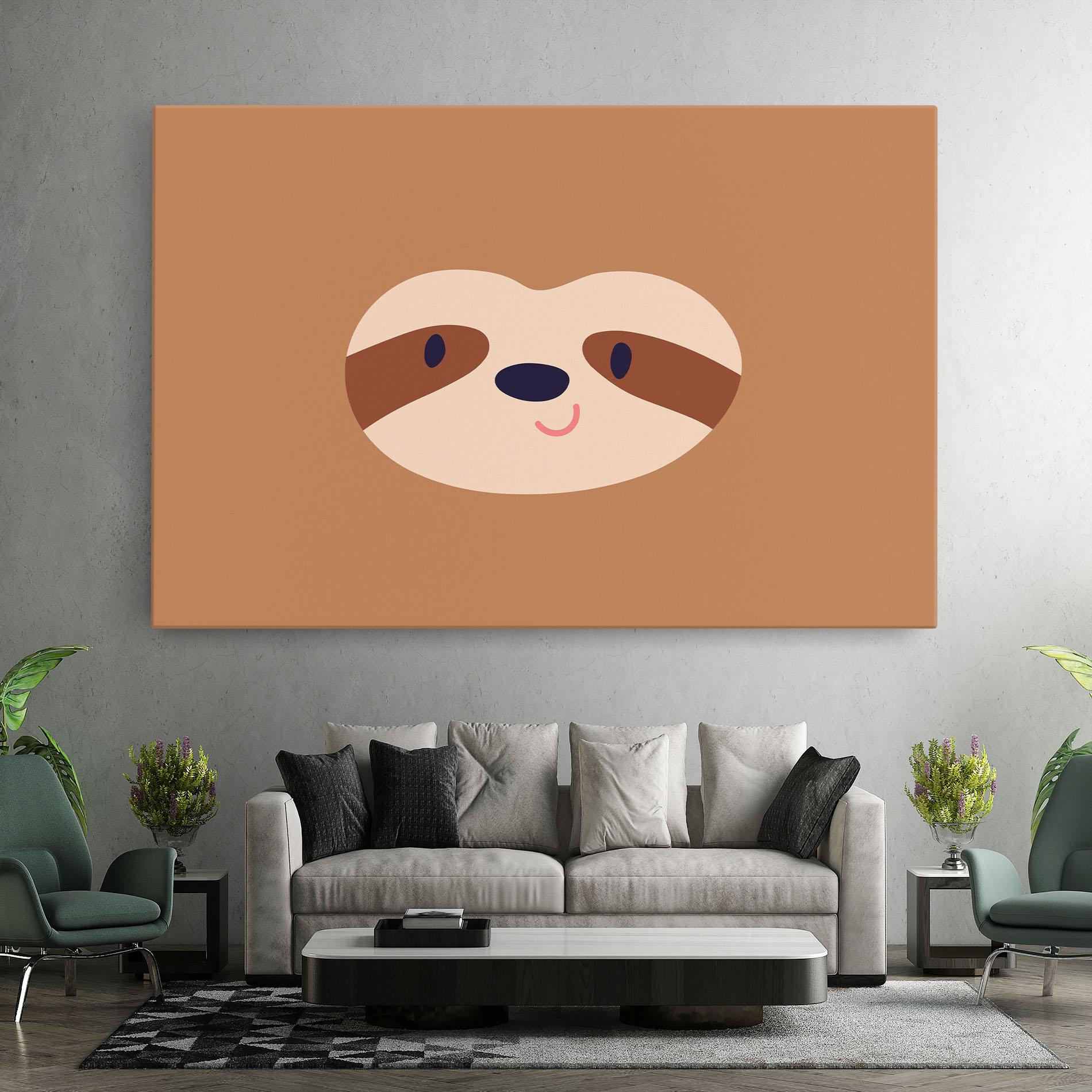 Tablou Canvas Sloth Face Portrait mockup 7