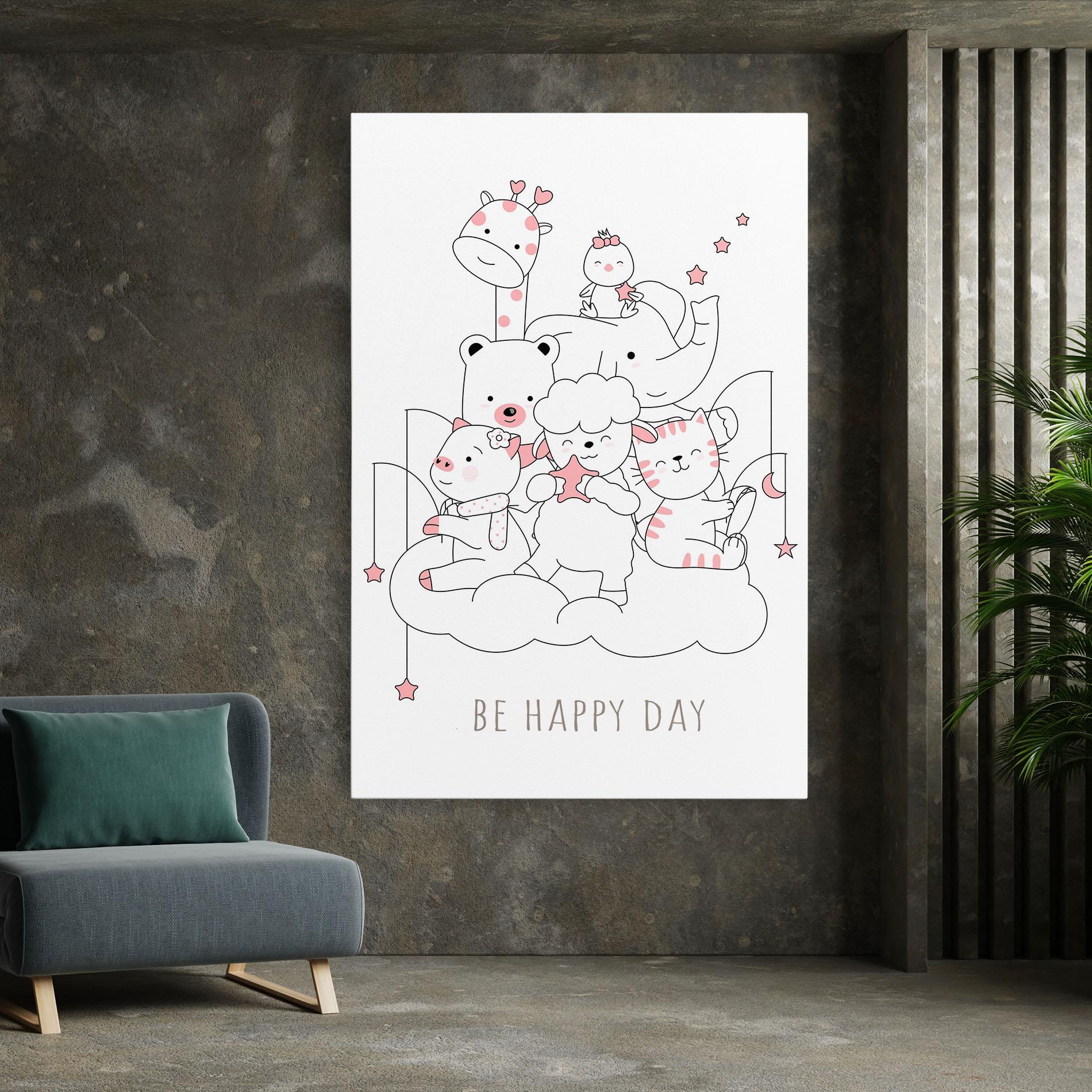 Tablou Canvas Be Happy Day mockup 7