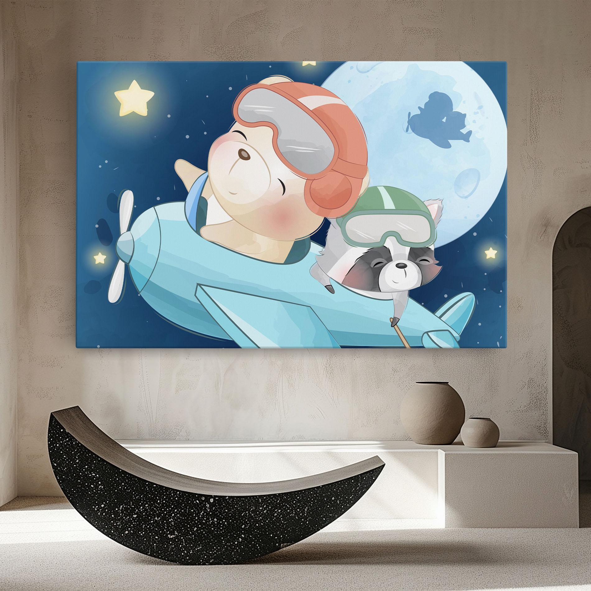 Tablou Canvas Bear Flying Star mockup 8