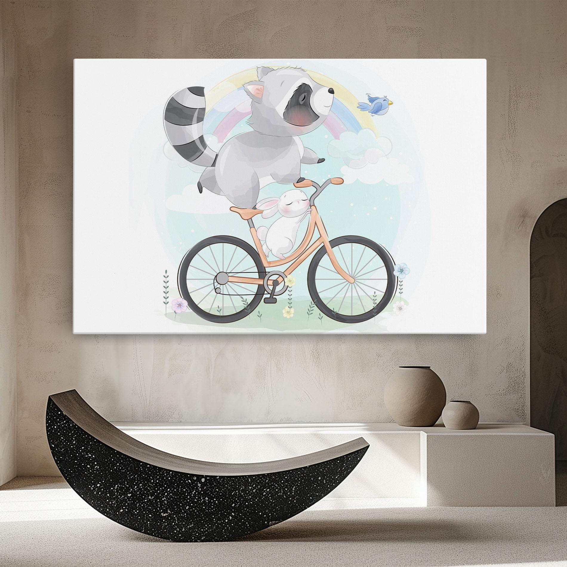 Tablou Canvas Bike Ride Animal mockup 8