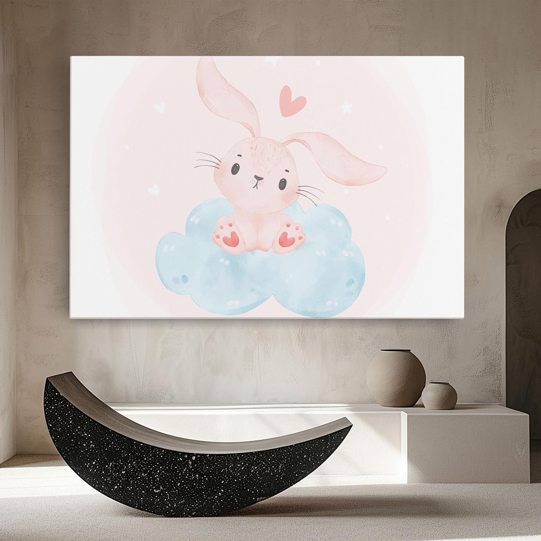 Tablou Canvas Cloud Pink Bunny mockup 8