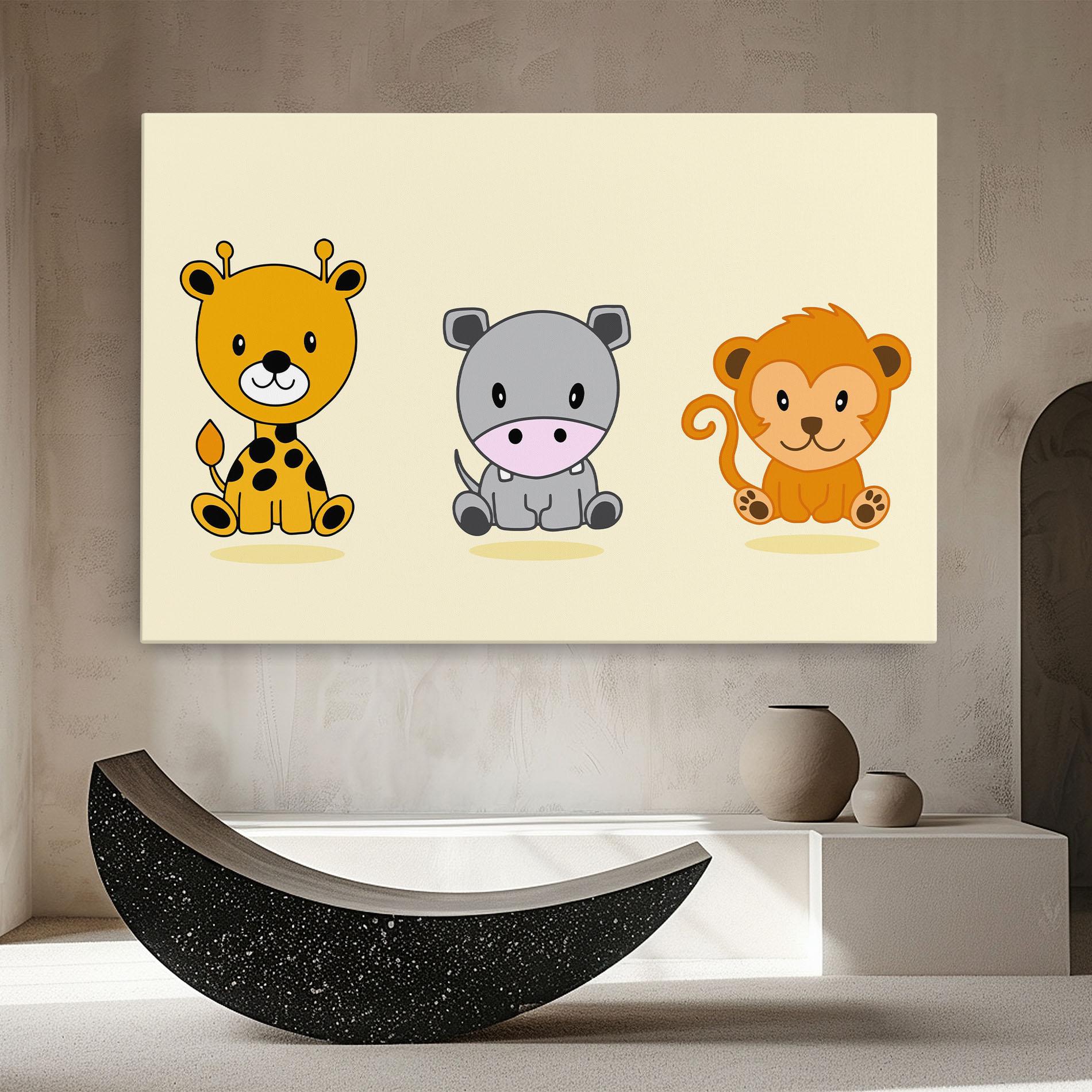 Tablou Canvas Cream Animals mockup 8