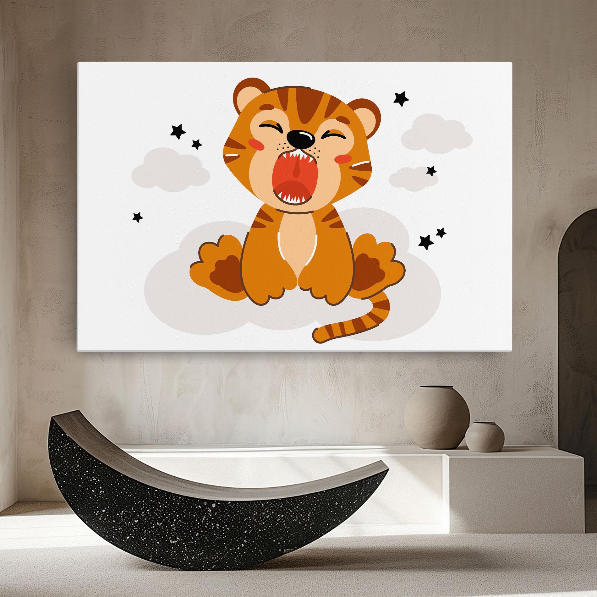 Tablou Canvas Cute Sleepy Tiger mockup 8