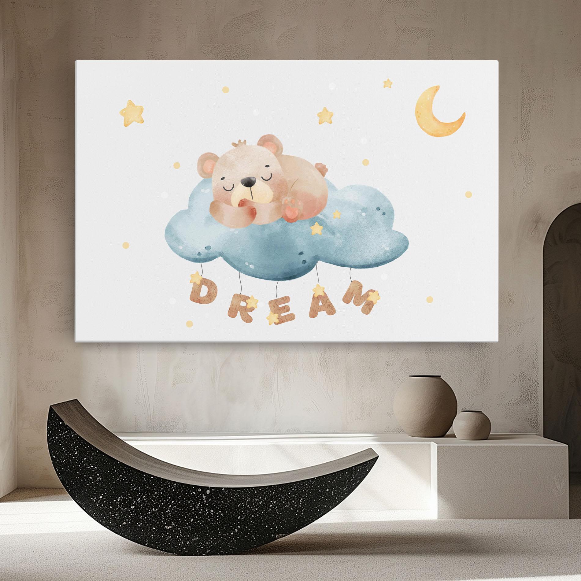Tablou Canvas Dream Sleepy Bear mockup 8