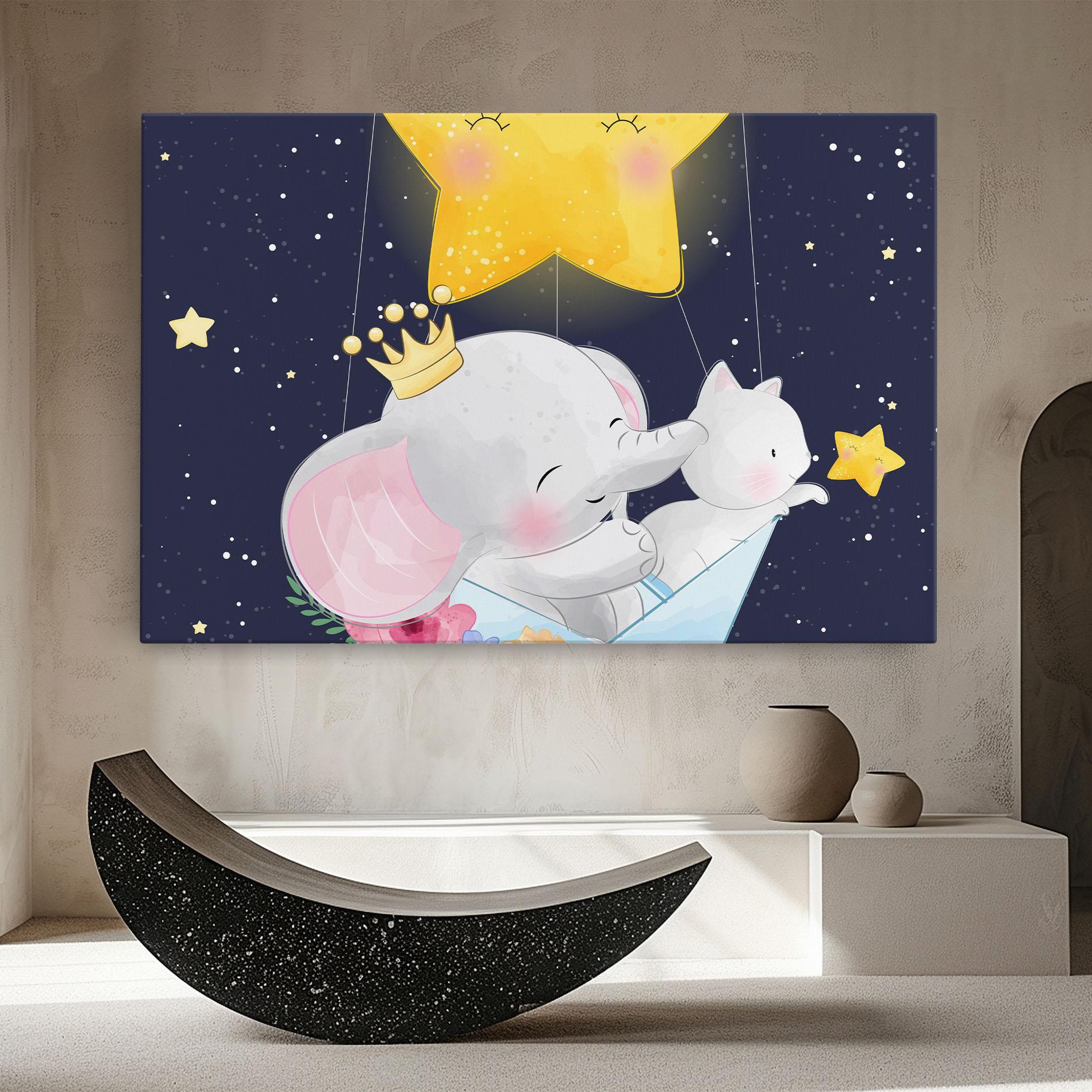 Tablou Canvas Elephant Cat mockup 8