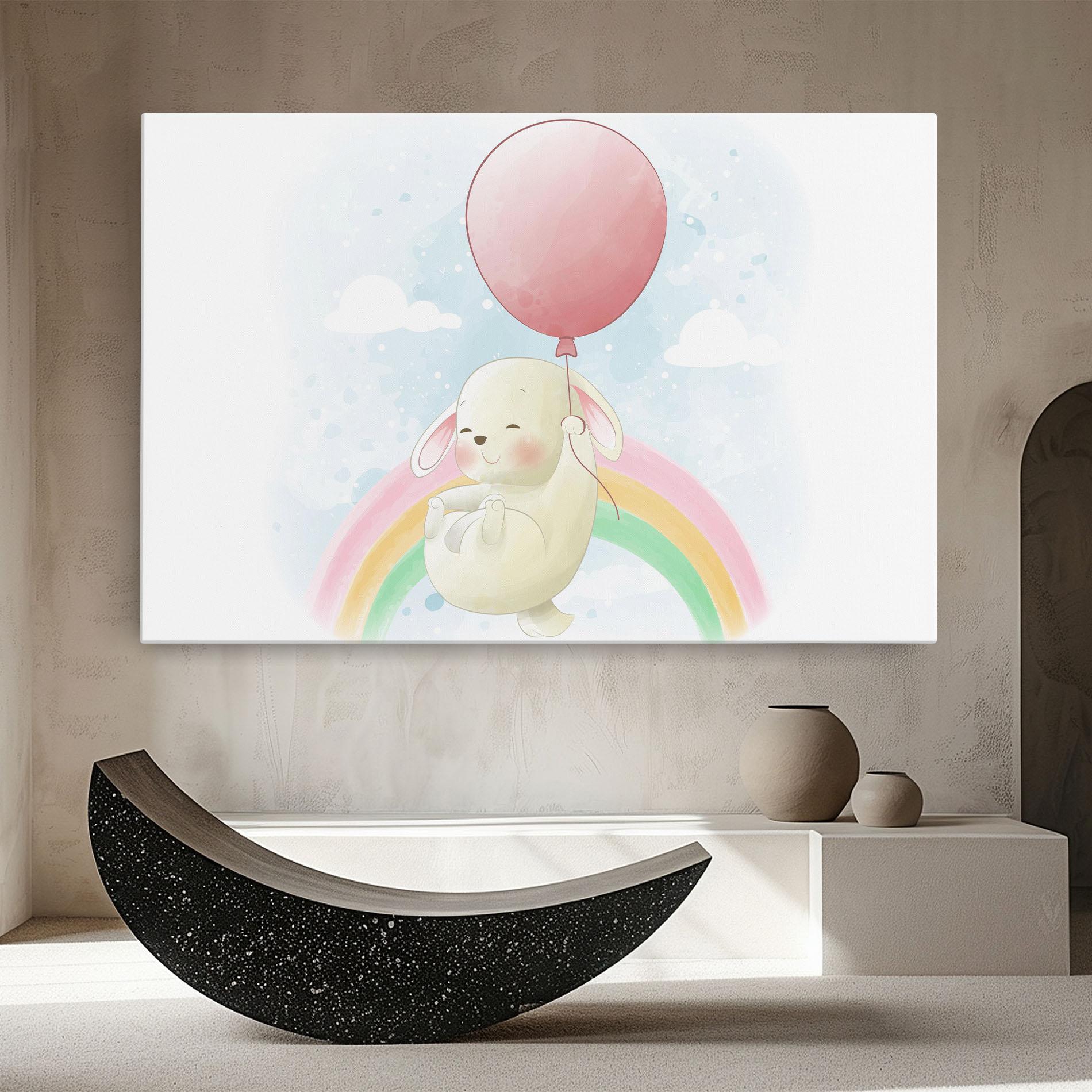 Tablou Canvas Rainbow Bunny Art mockup 8