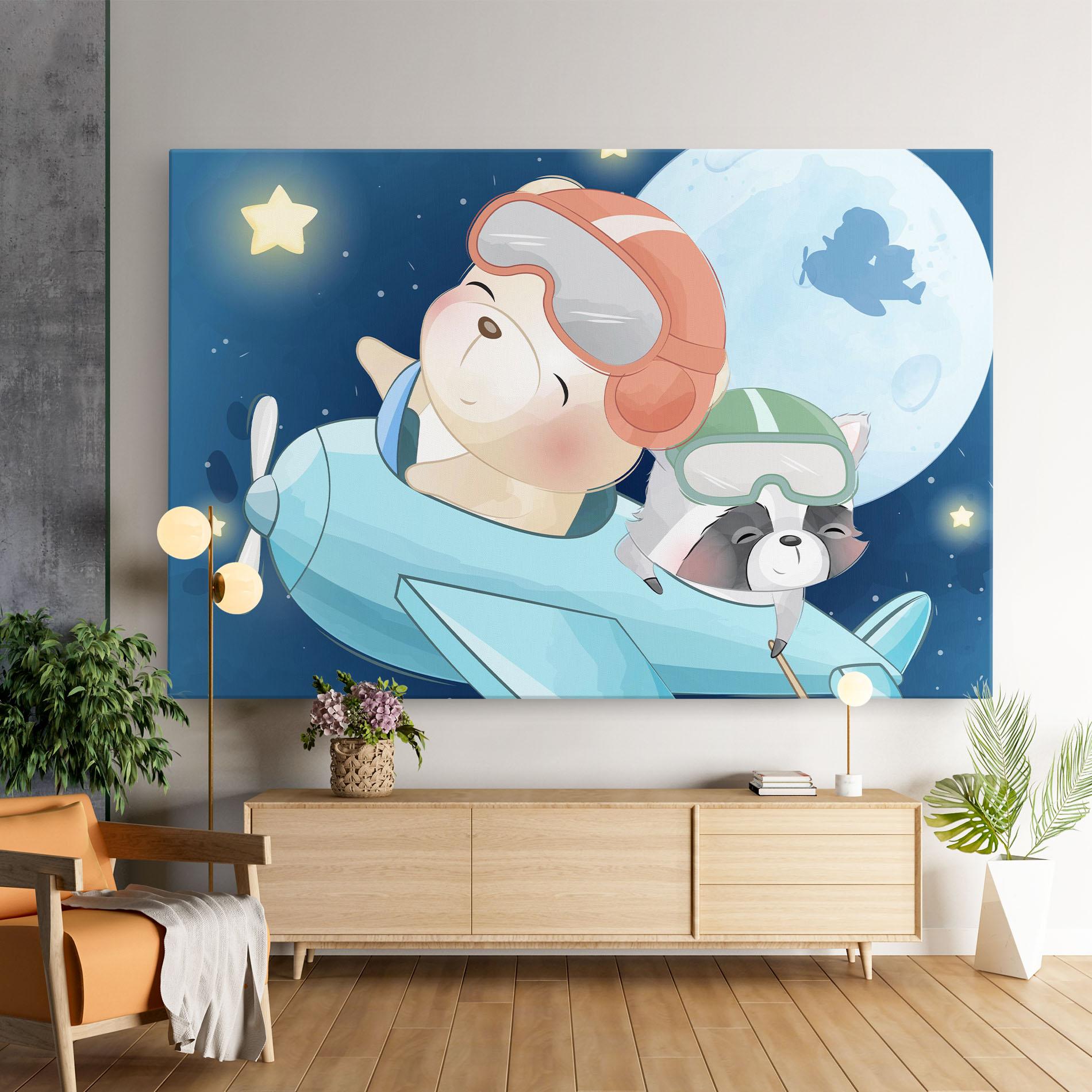 Tablou Canvas Bear Flying Star mockup 9