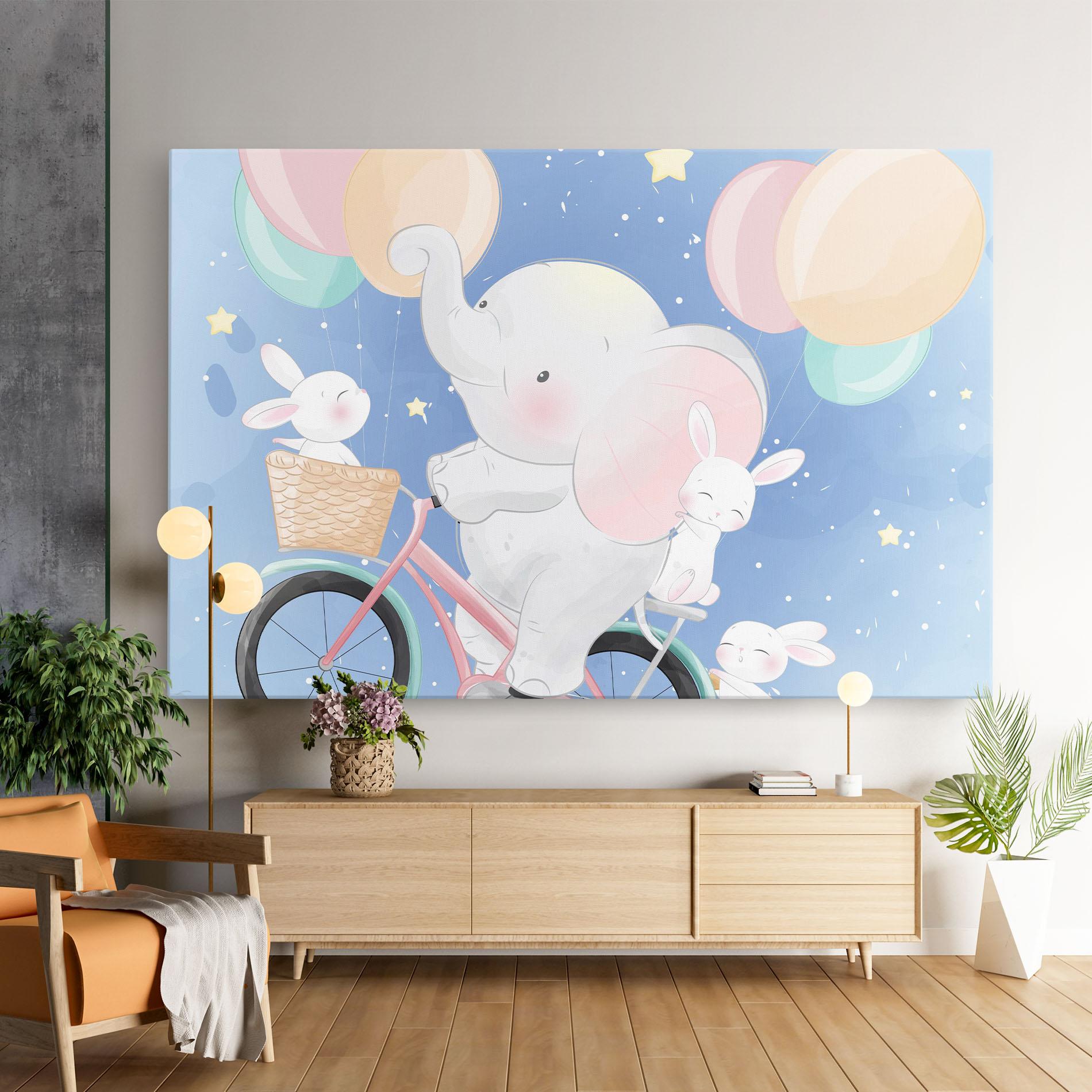 Tablou Canvas Bike Elephant mockup 9