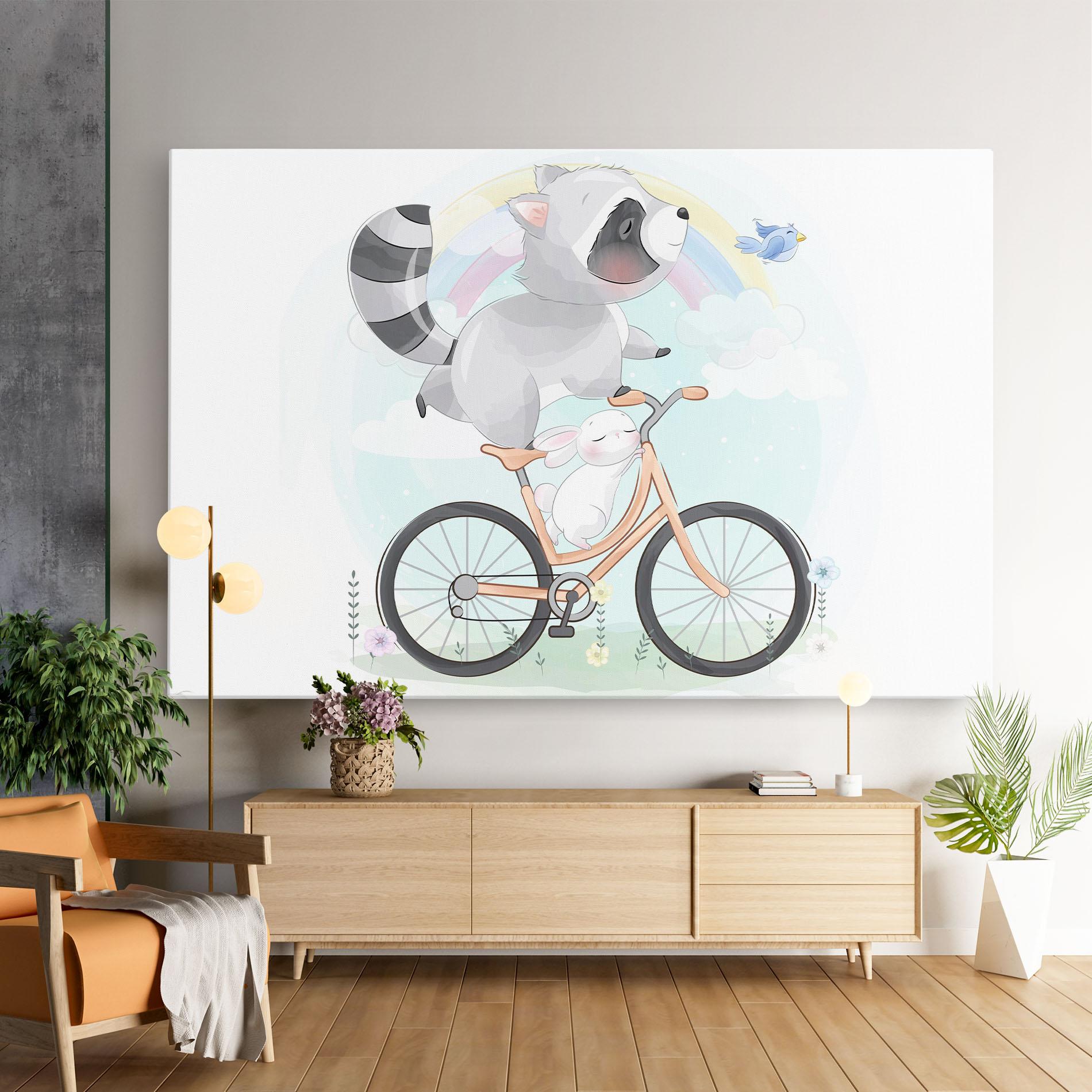 Tablou Canvas Bike Ride Animal mockup 9