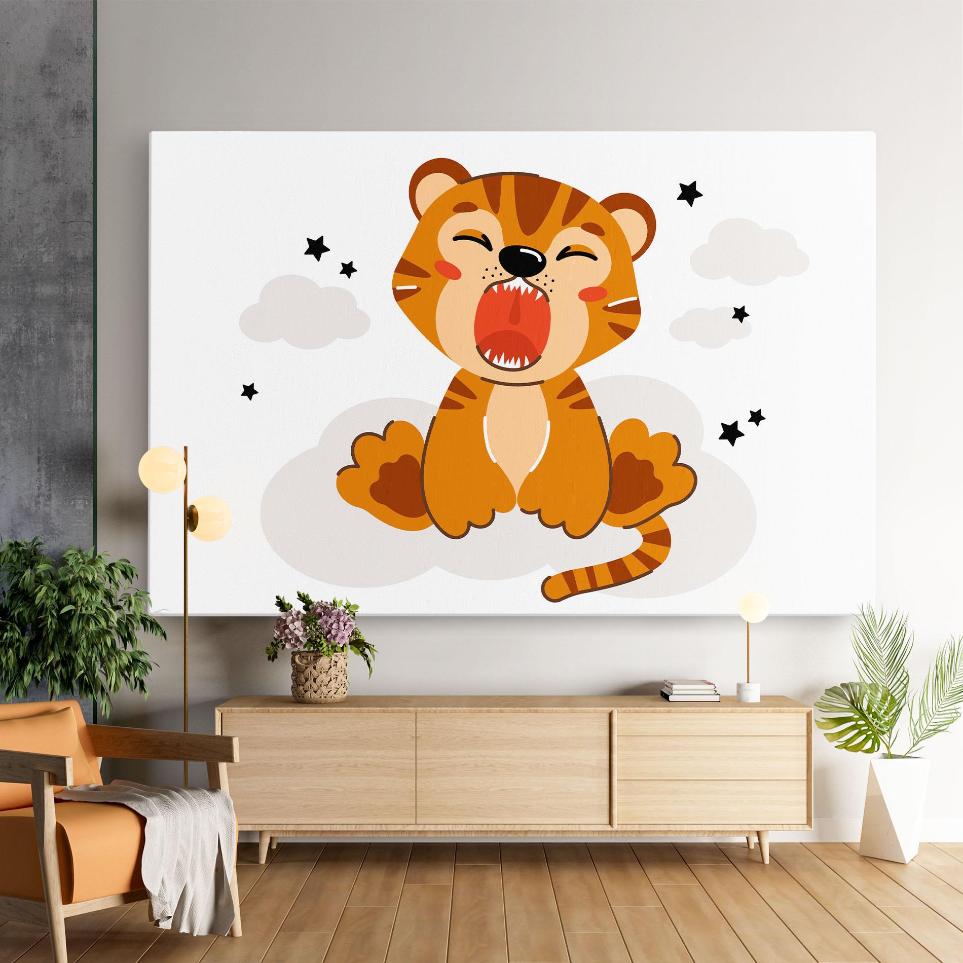 Tablou Canvas Cute Sleepy Tiger mockup 9