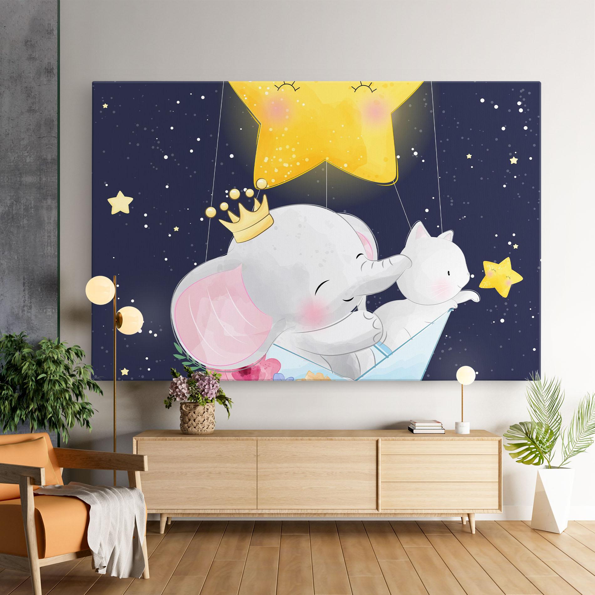 Tablou Canvas Elephant Cat mockup 9