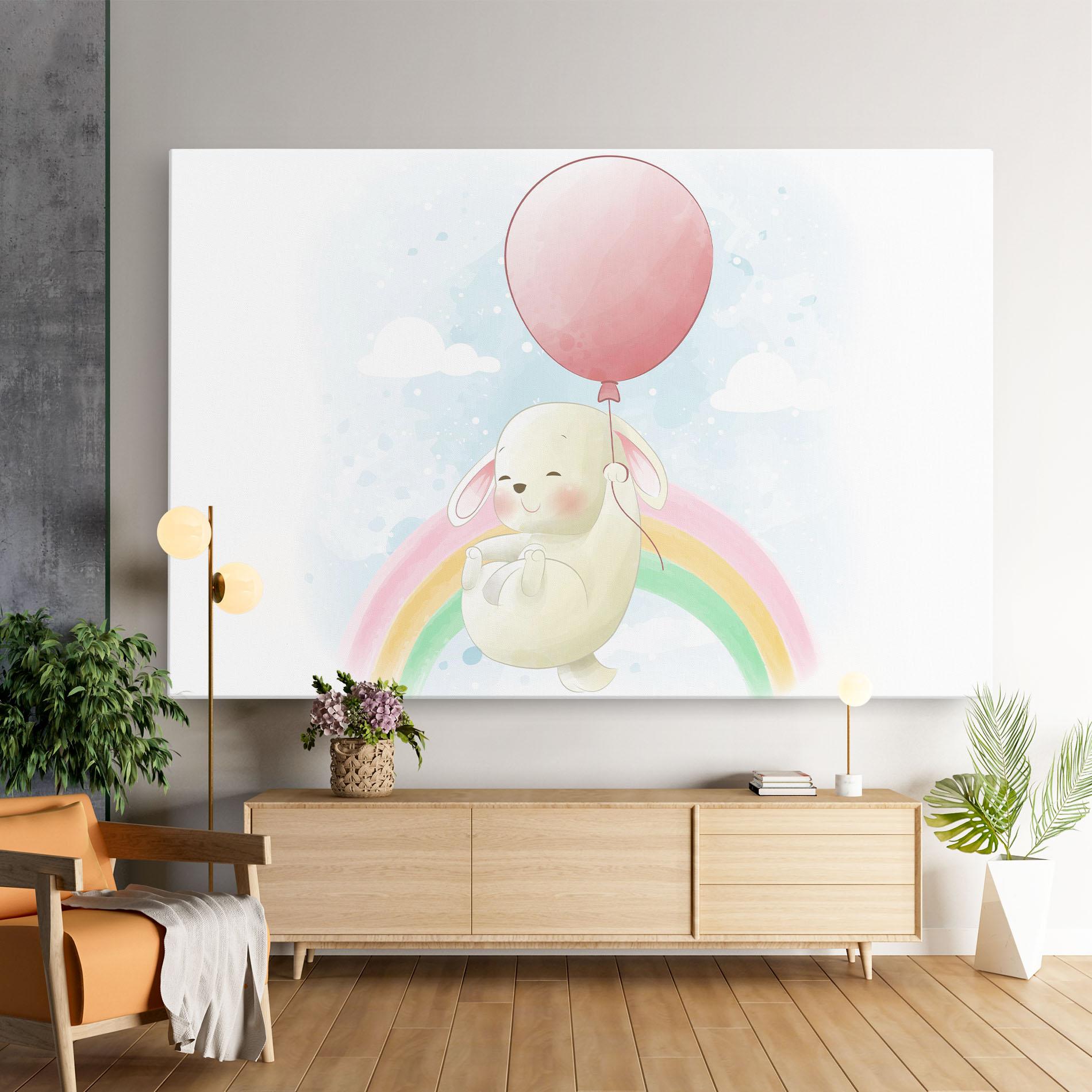 Tablou Canvas Rainbow Bunny Art mockup 9