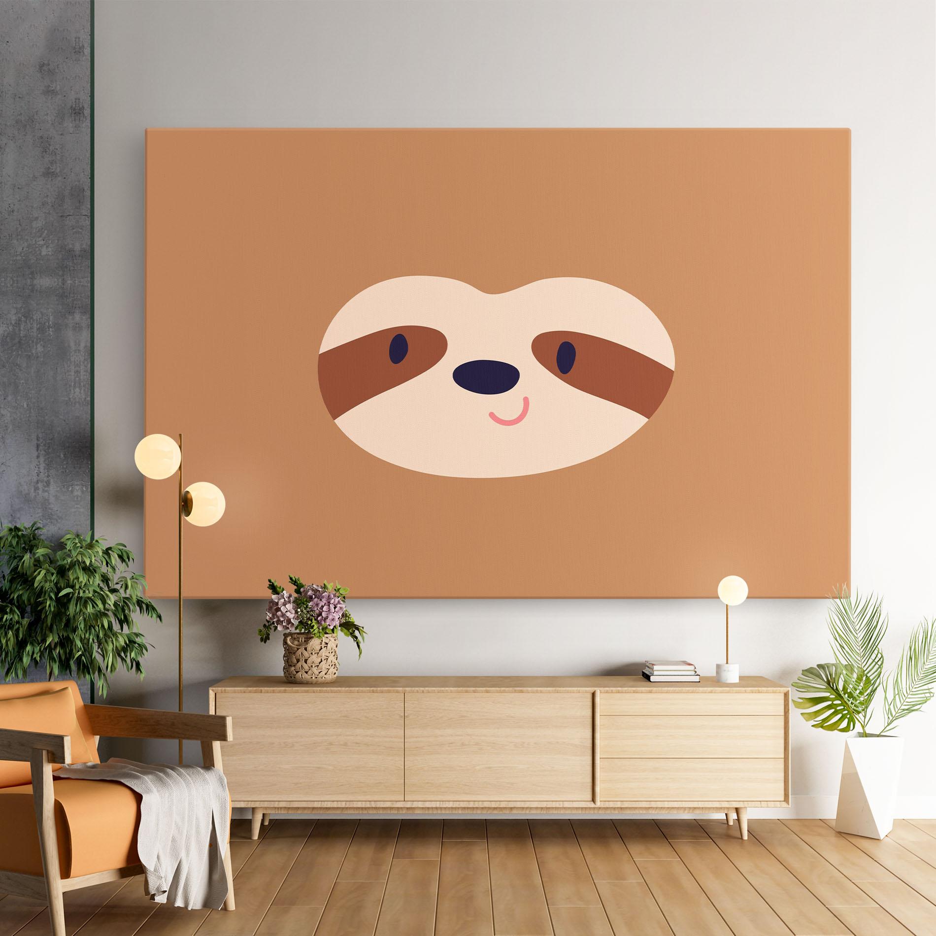 Tablou Canvas Sloth Face Portrait mockup 9