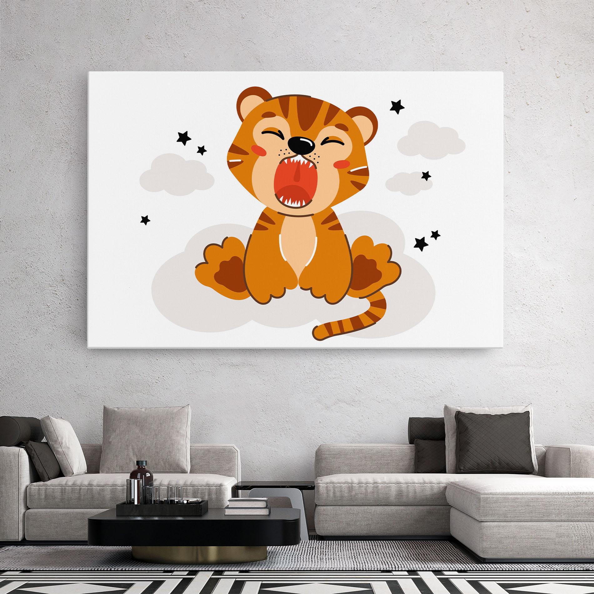 Tablou Canvas Cute Sleepy Tiger mockup 2