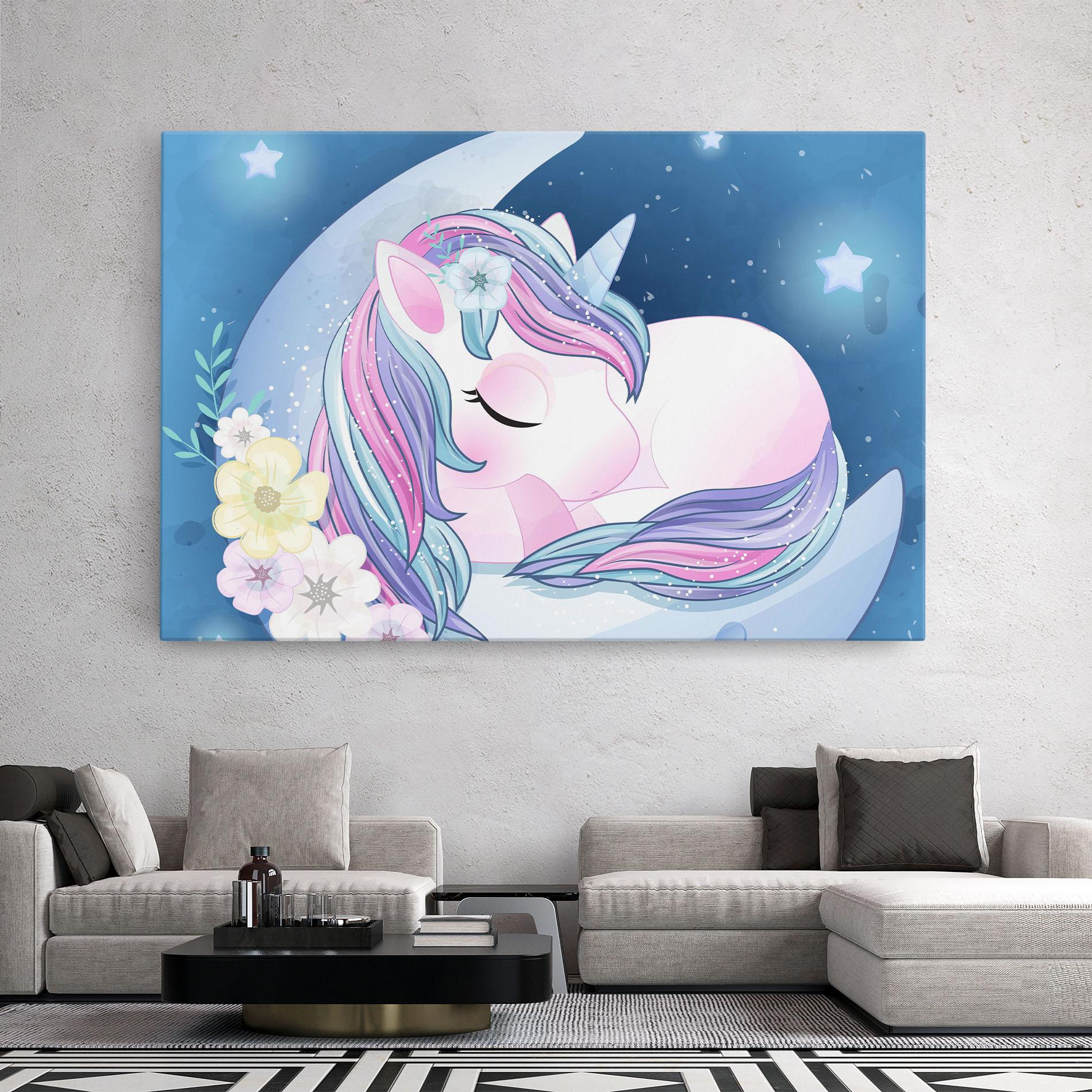 Tablou Canvas Moon Unicorn mockup 2
