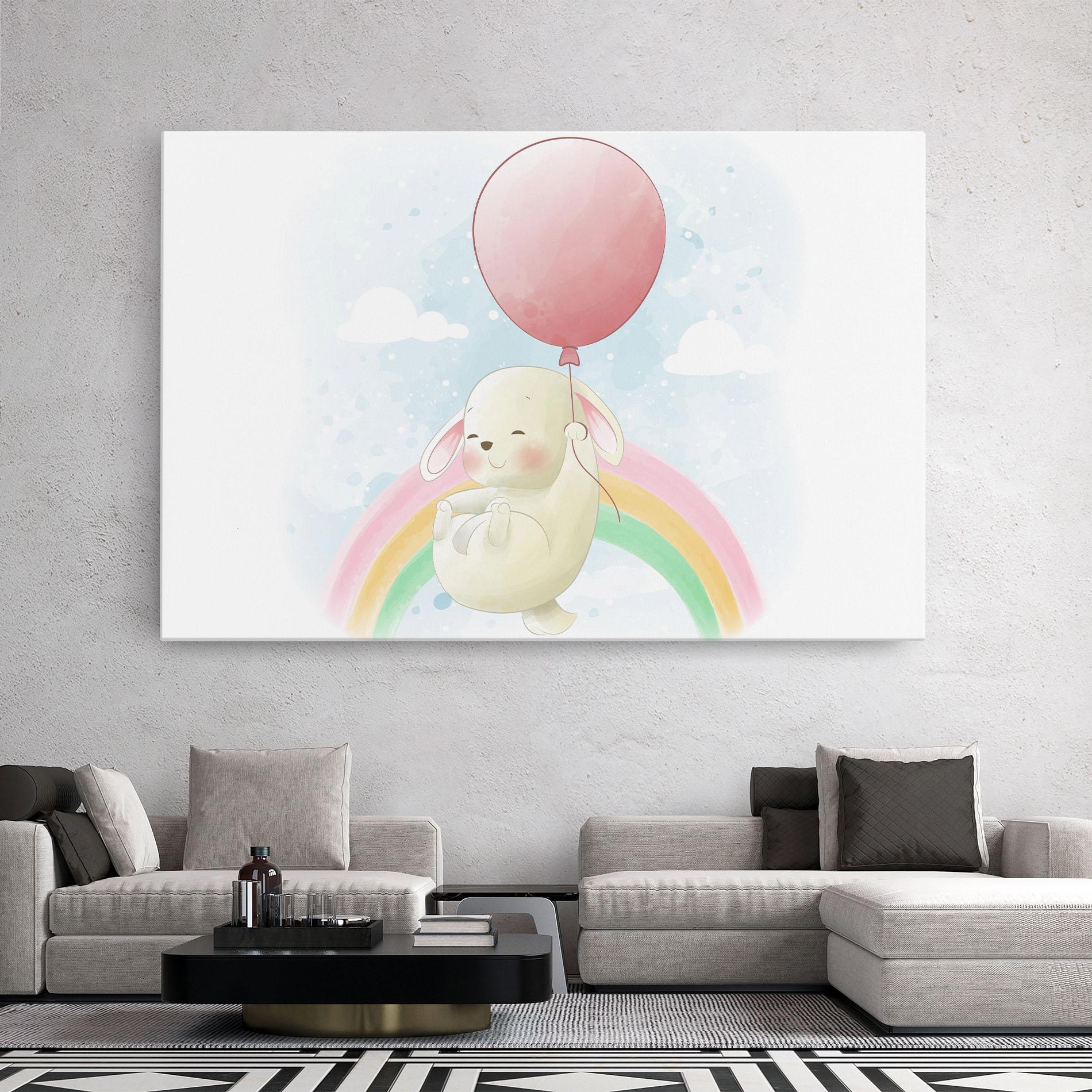 Tablou Canvas Rainbow Bunny Art mockup 2