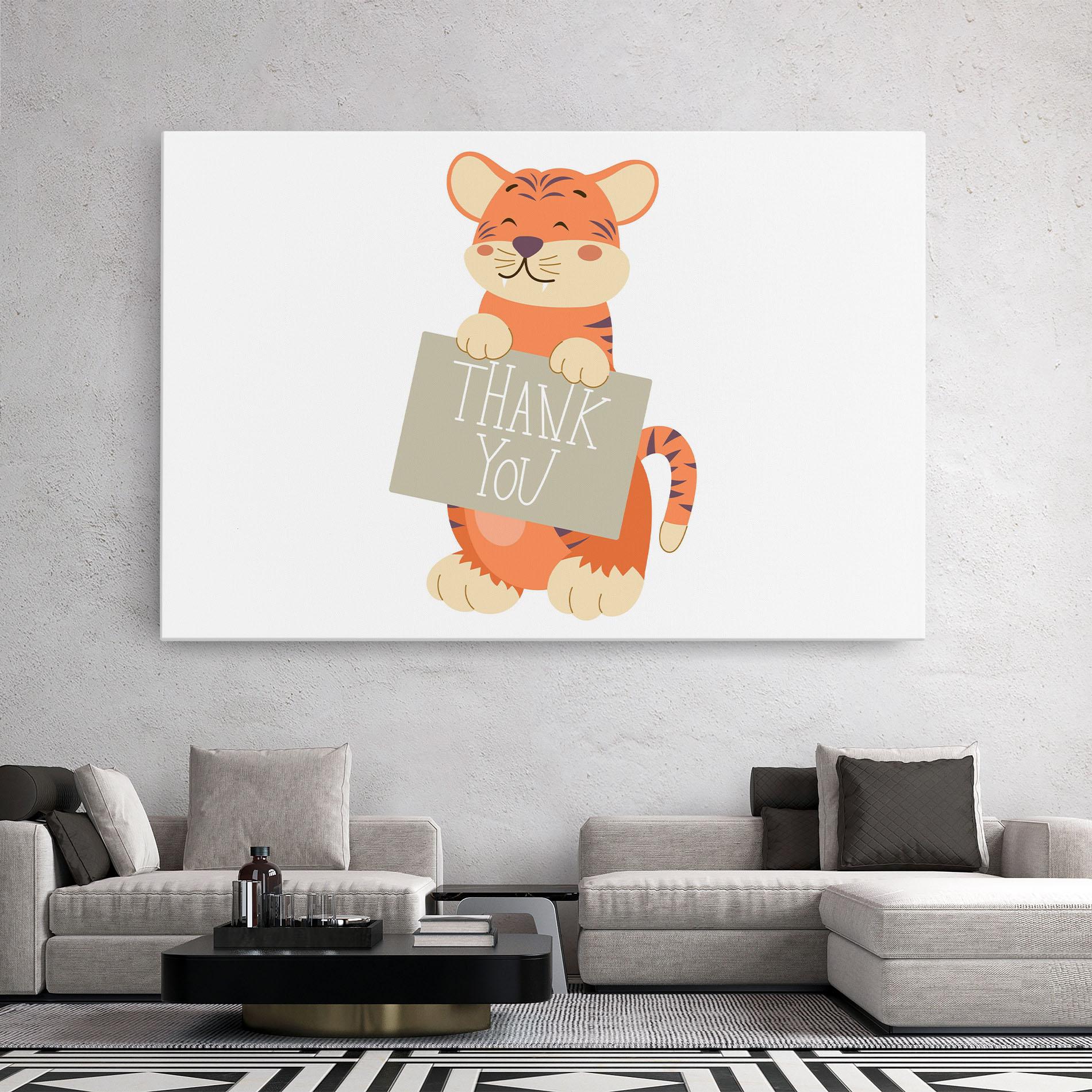 Tablou Canvas Tiger Thank U mockup 2