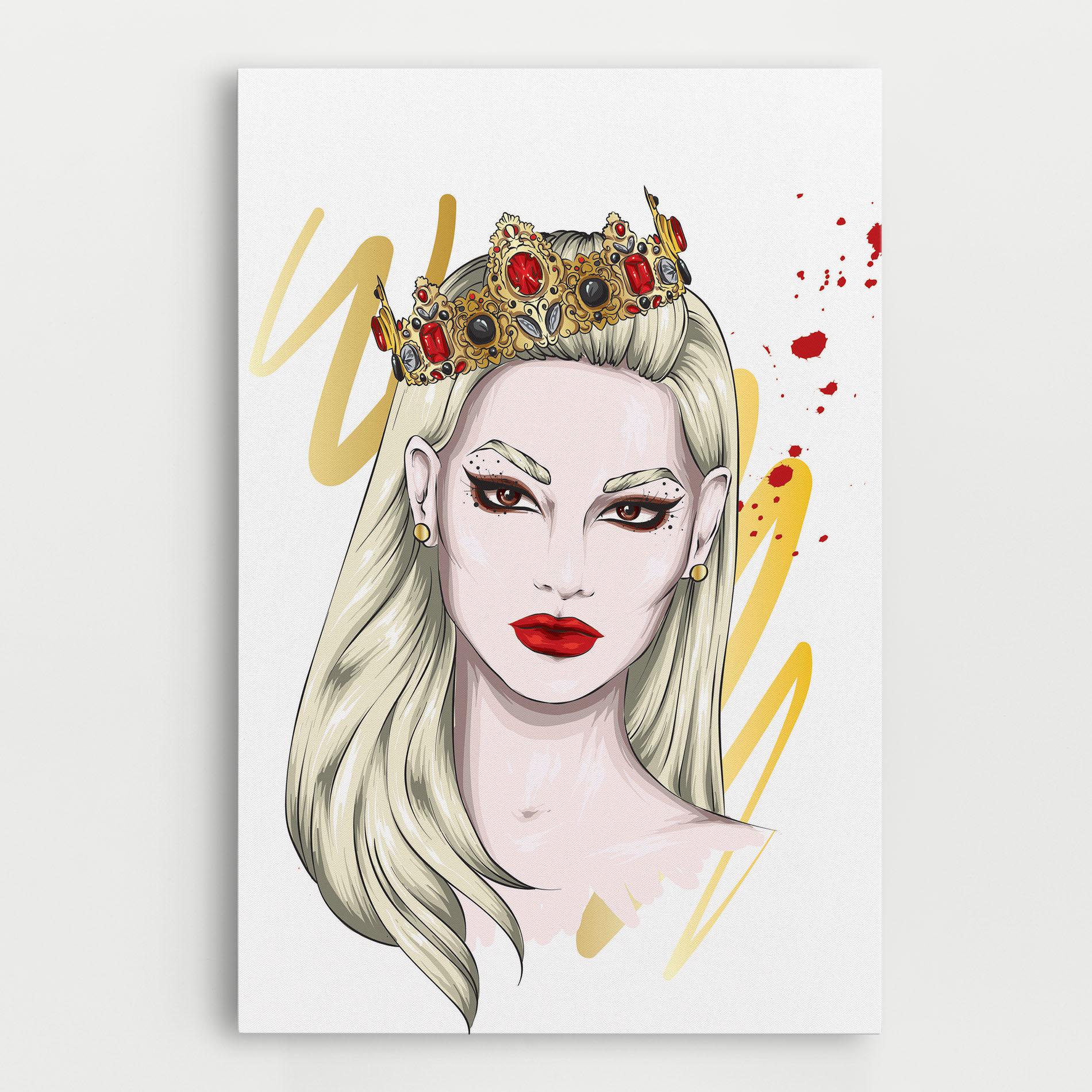 Tablou Canvas Gold Crown Woman mockup 0