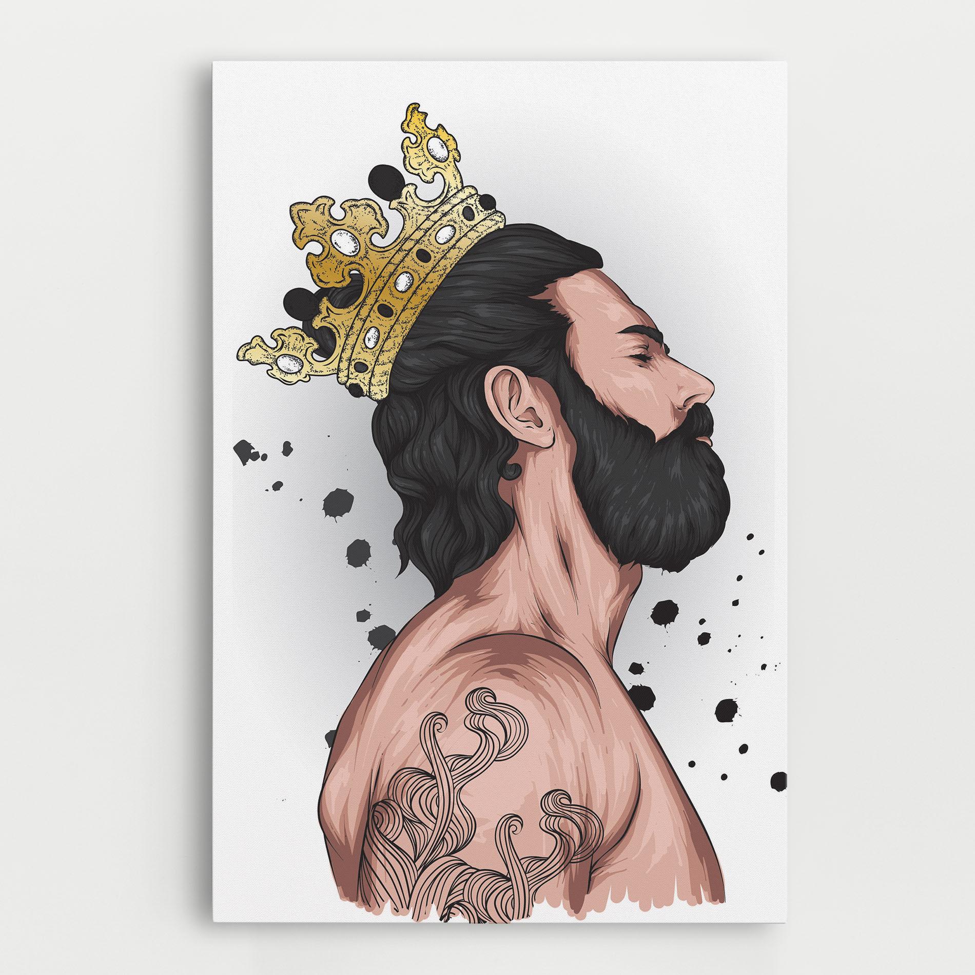 Tablou Canvas Male With Crown mockup 0
