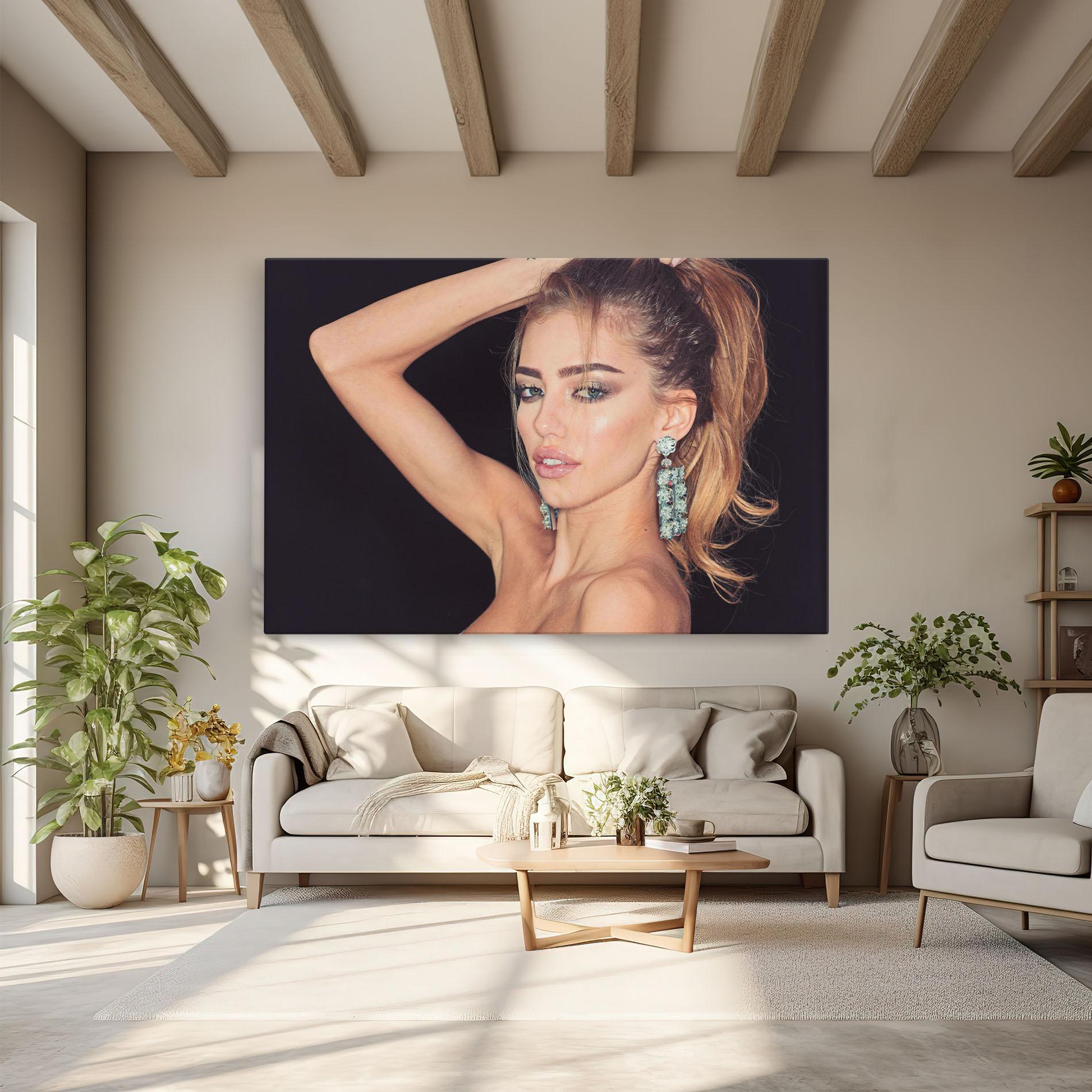 Tablou Canvas Flower Earrings mockup 6