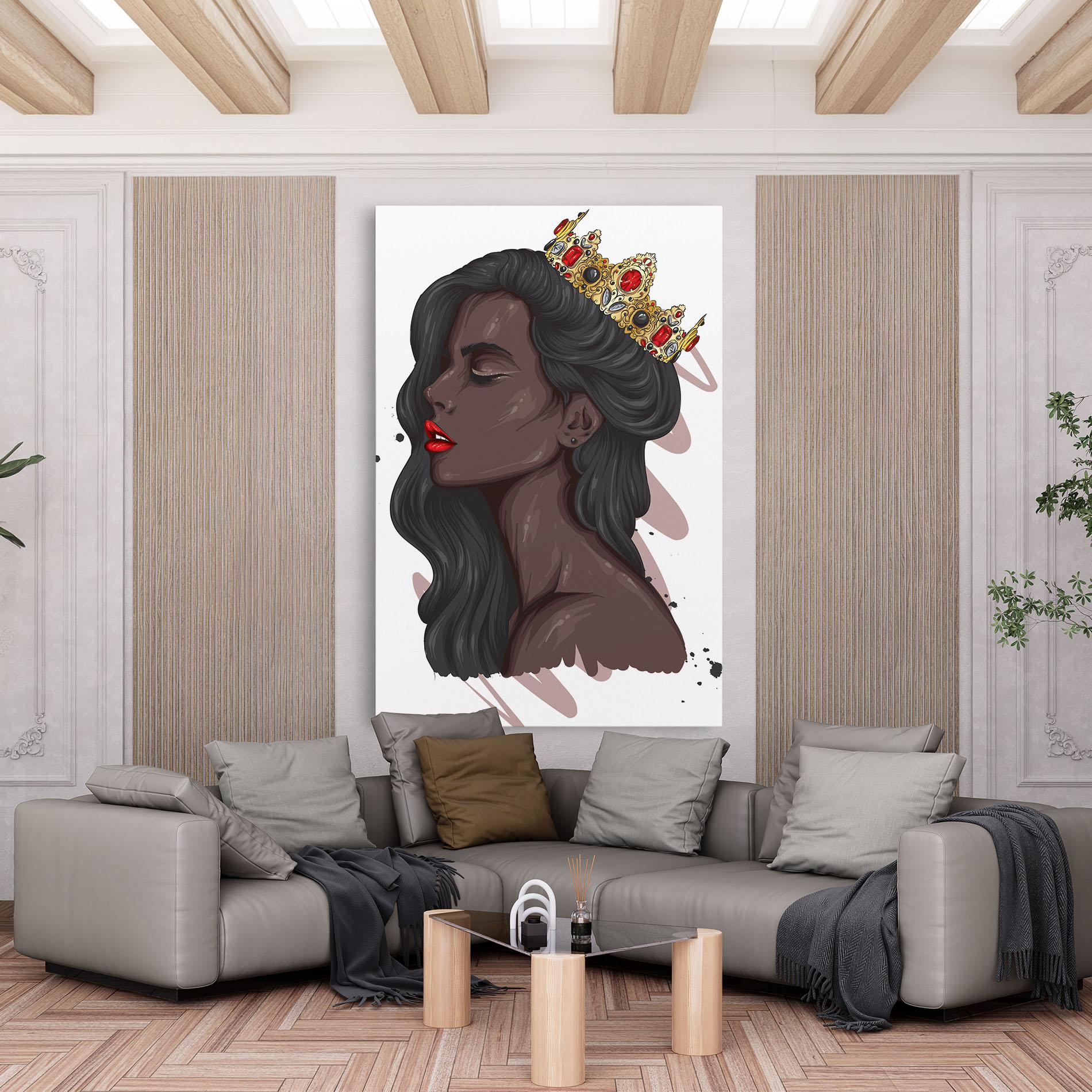 Tablou Canvas Black Woman With Crown mockup 6